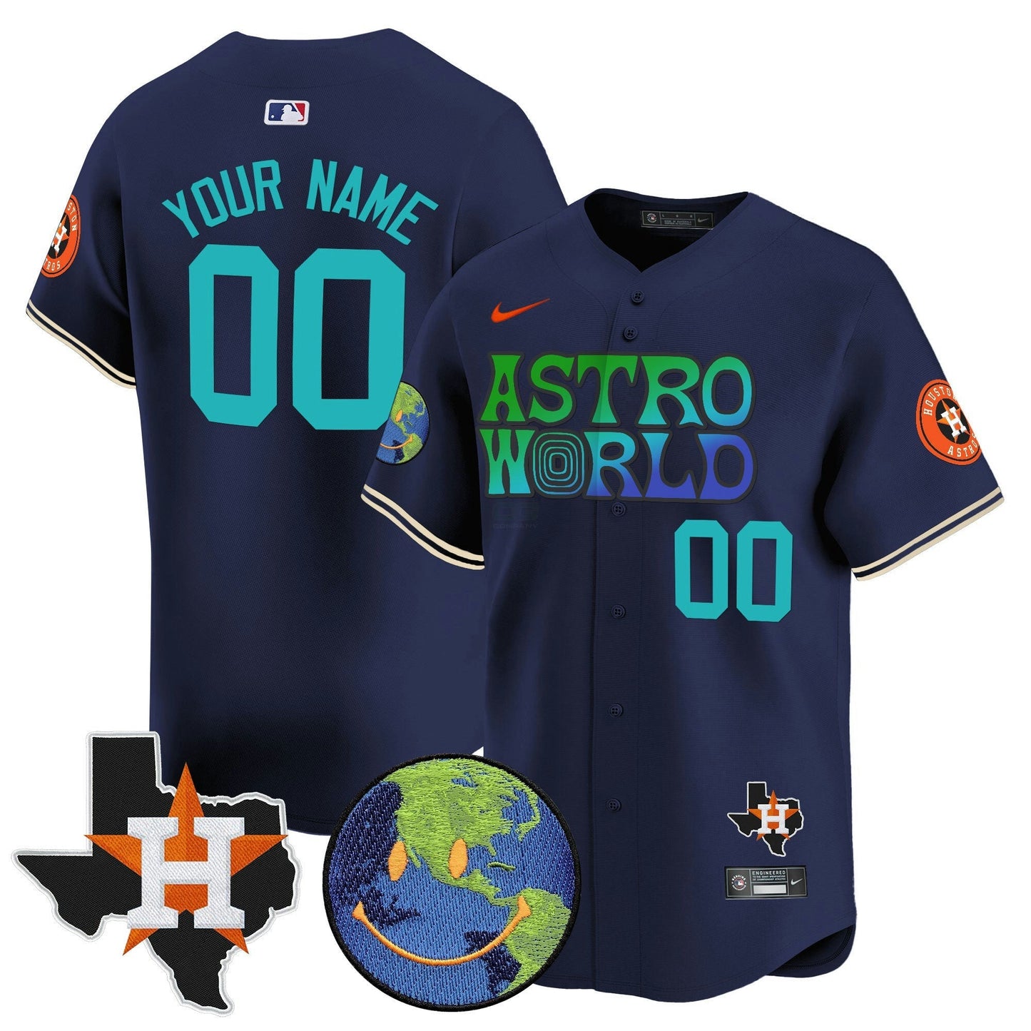 Camisa MLB Houston Cactus Jack Astro World Vapor Premier Limited Jersey