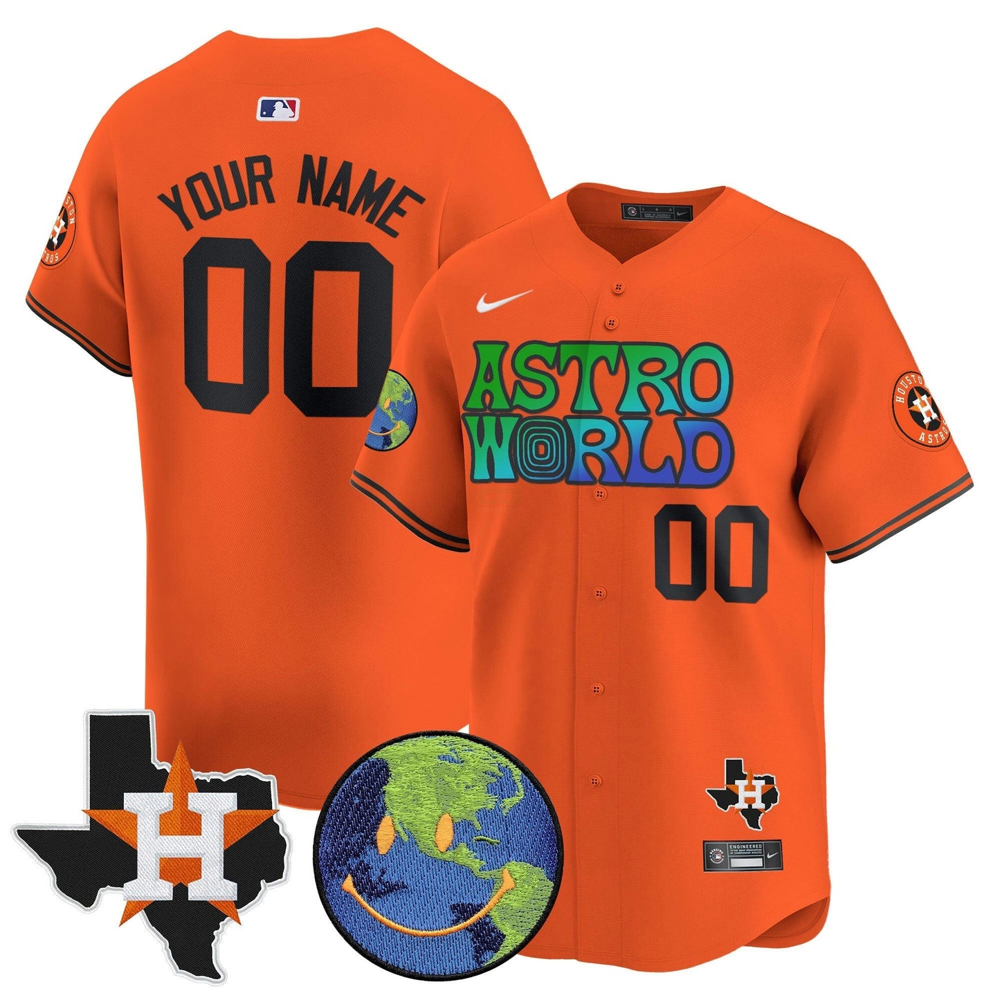 Camisa MLB Houston Cactus Jack Astro World Vapor Premier Limited Jersey