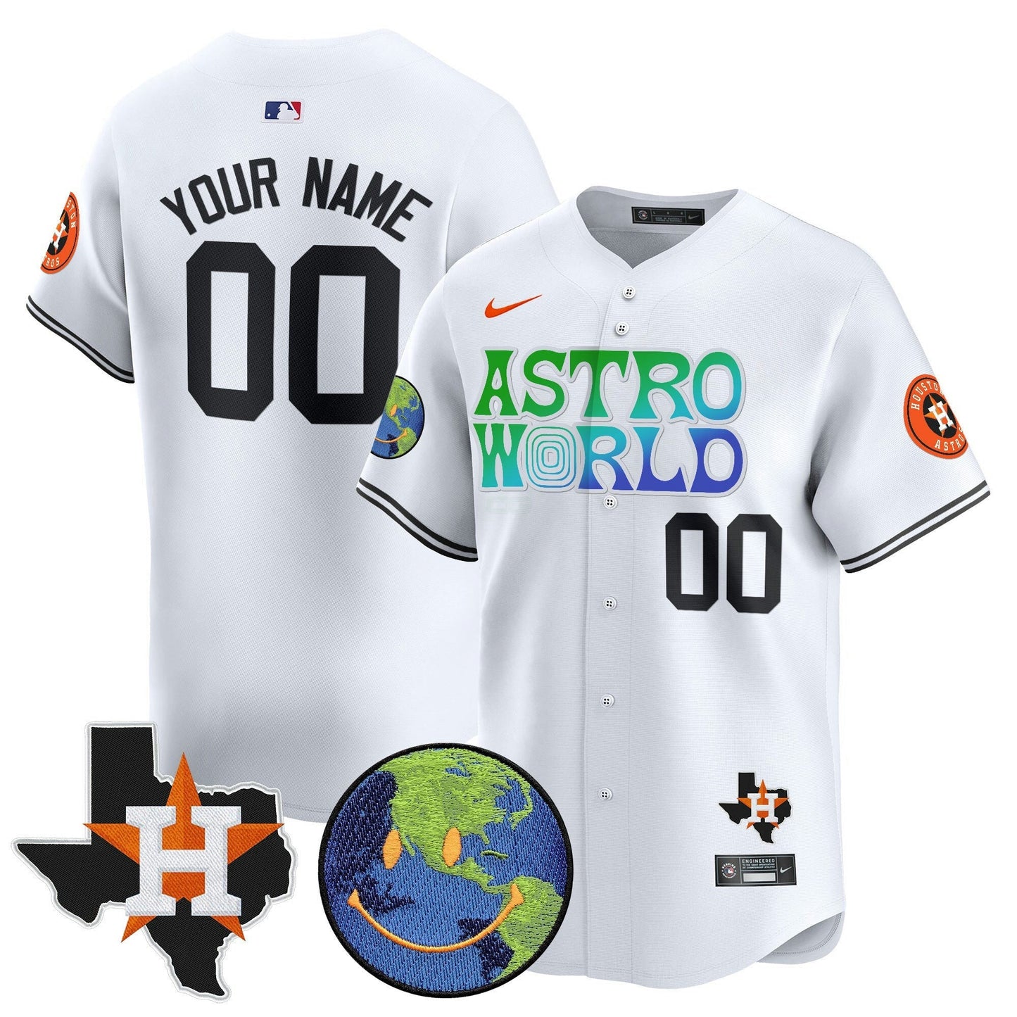 Camisa MLB Houston Cactus Jack Astro World Vapor Premier Limited Jersey