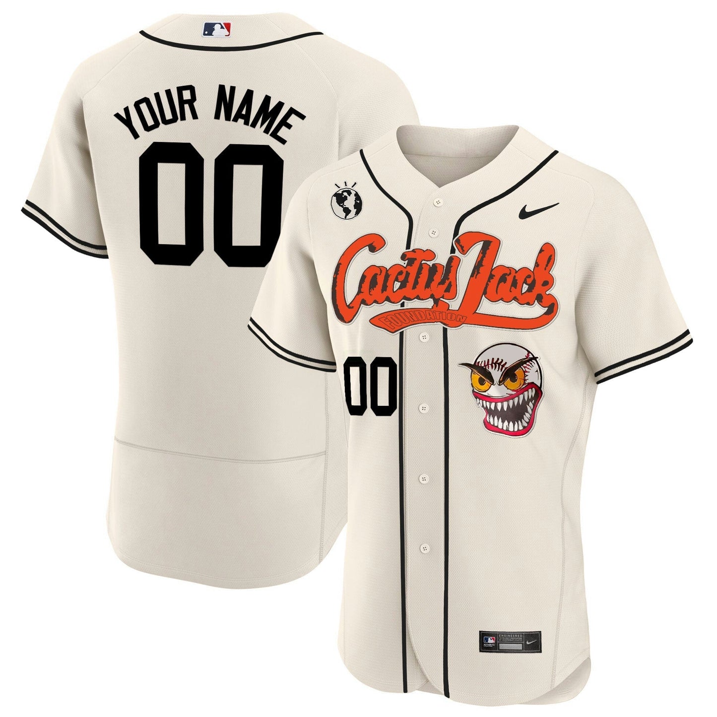 Camisa MLB Houston Cactus Jack Flex Base Jersey – Stitched