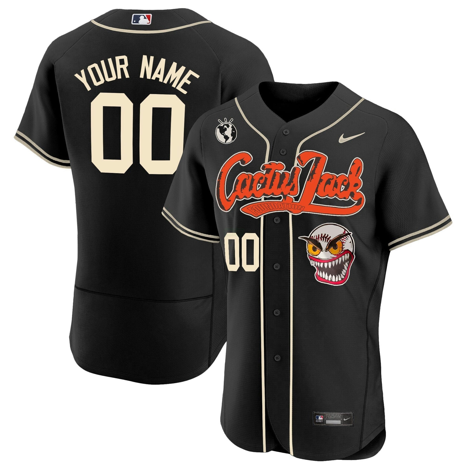 Camisa MLB Houston Cactus Jack Flex Base Jersey – Stitched