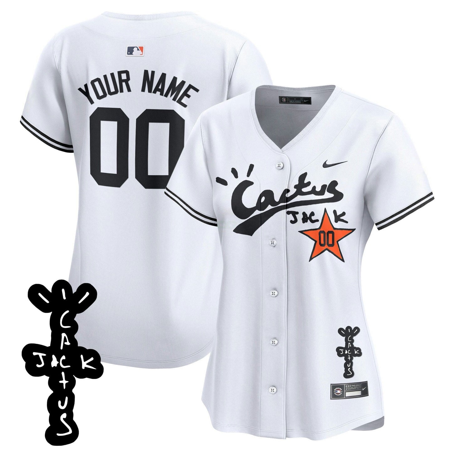 Camisa MLB Houston Cactus Jack Patch Vapor Premier Limited Jersey V2 – Stitched