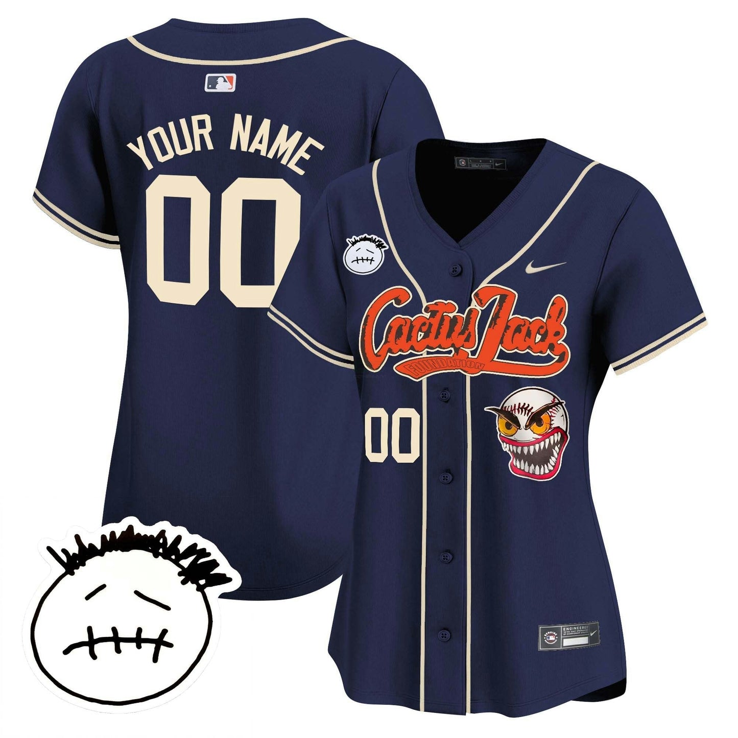 Camisa MLB Houston Cactus Jack Patch Vapor Premier Limited Jersey V3 – Stitched