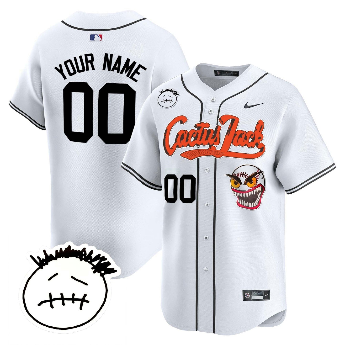 Camisa MLB Houston Cactus Jack Patch Vapor Premier Limited Jersey V3 – Stitched