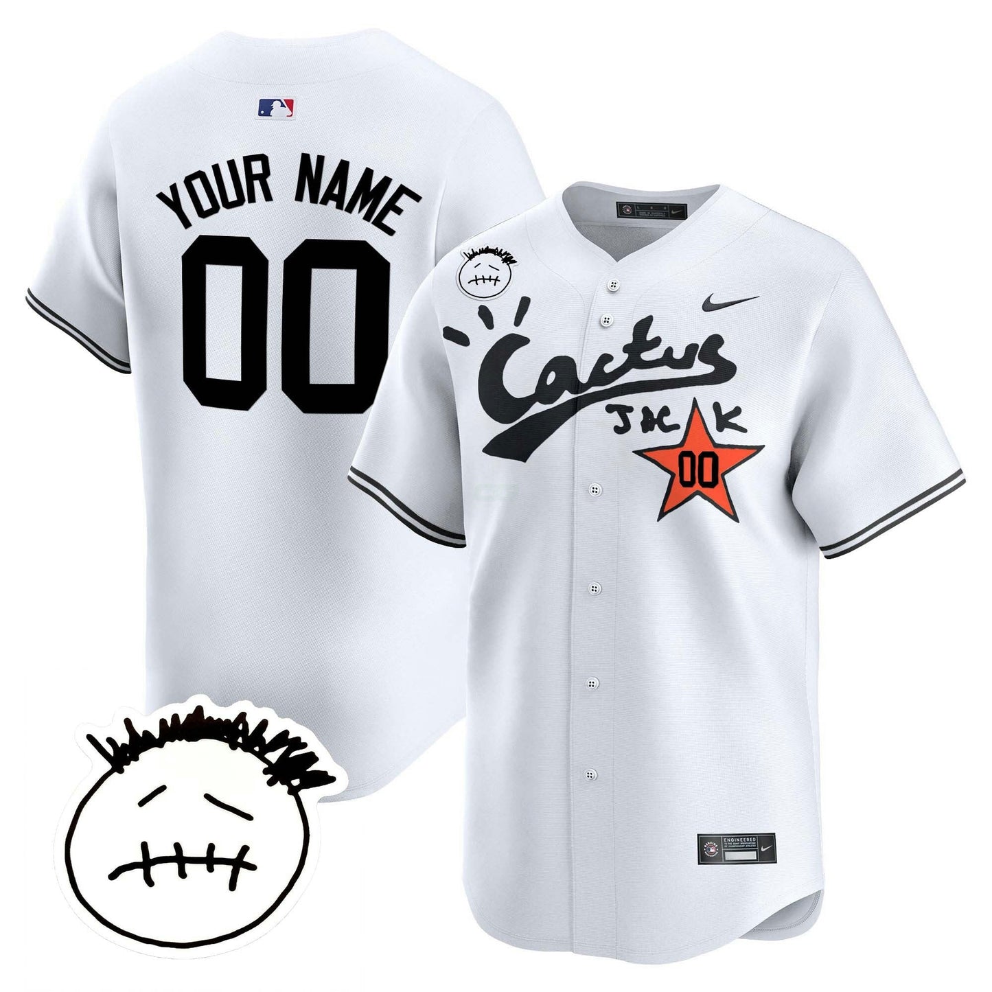Camisa MLB Houston Cactus Jack Patch Vapor Premier Limited Jersey V4 – Stitched