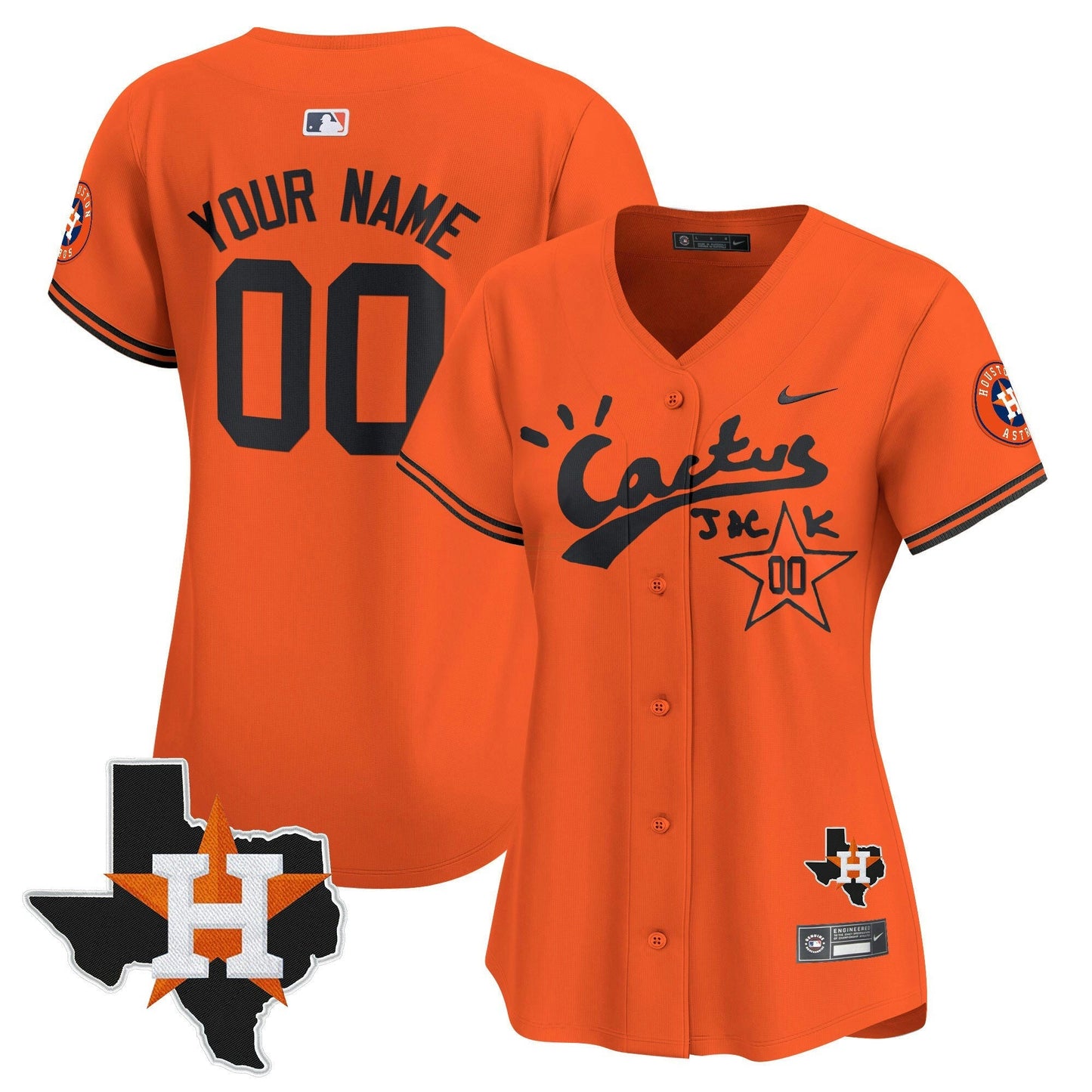 Camisa MLB Houston Cactus Jack Patch Vapor Premier Limited Jersey V7 – Stitched