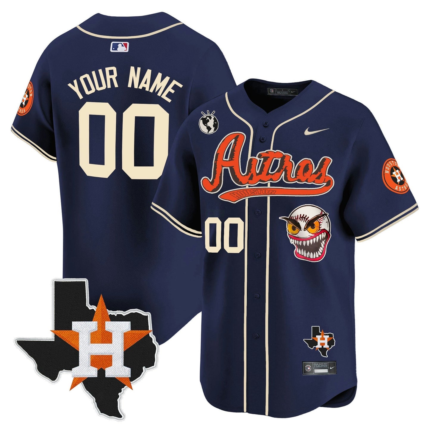 Camisa MLB Houston Cactus Jack Style Vapor Premier Limited Jersey V2 – Stitched