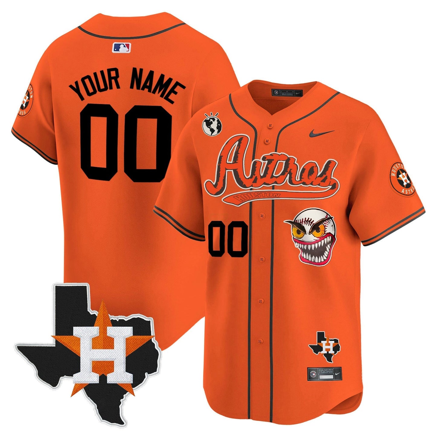 Camisa MLB Houston Cactus Jack Style Vapor Premier Limited Jersey V2 – Stitched