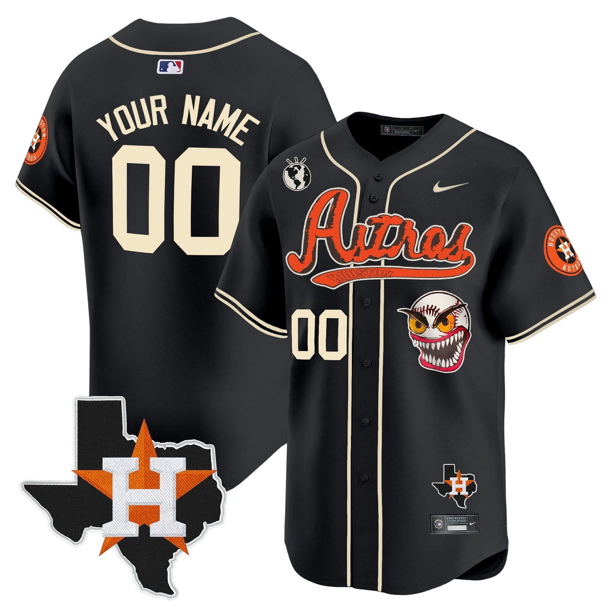 Camisa MLB Houston Cactus Jack Style Vapor Premier Limited Jersey V2 – Stitched