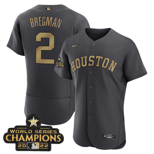 Camisa MLB Houston Charcoal 2023 Champions Jersey