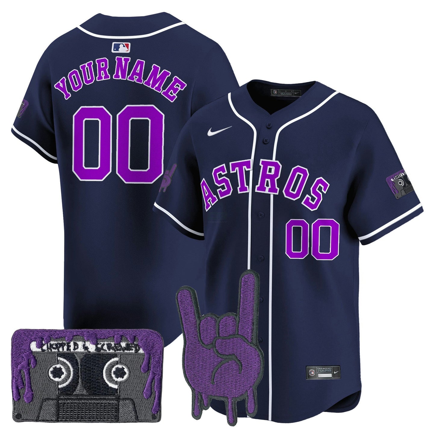 Camisa MLB Houston DJ Screw Patch Vapor Premier Limited Jersey
