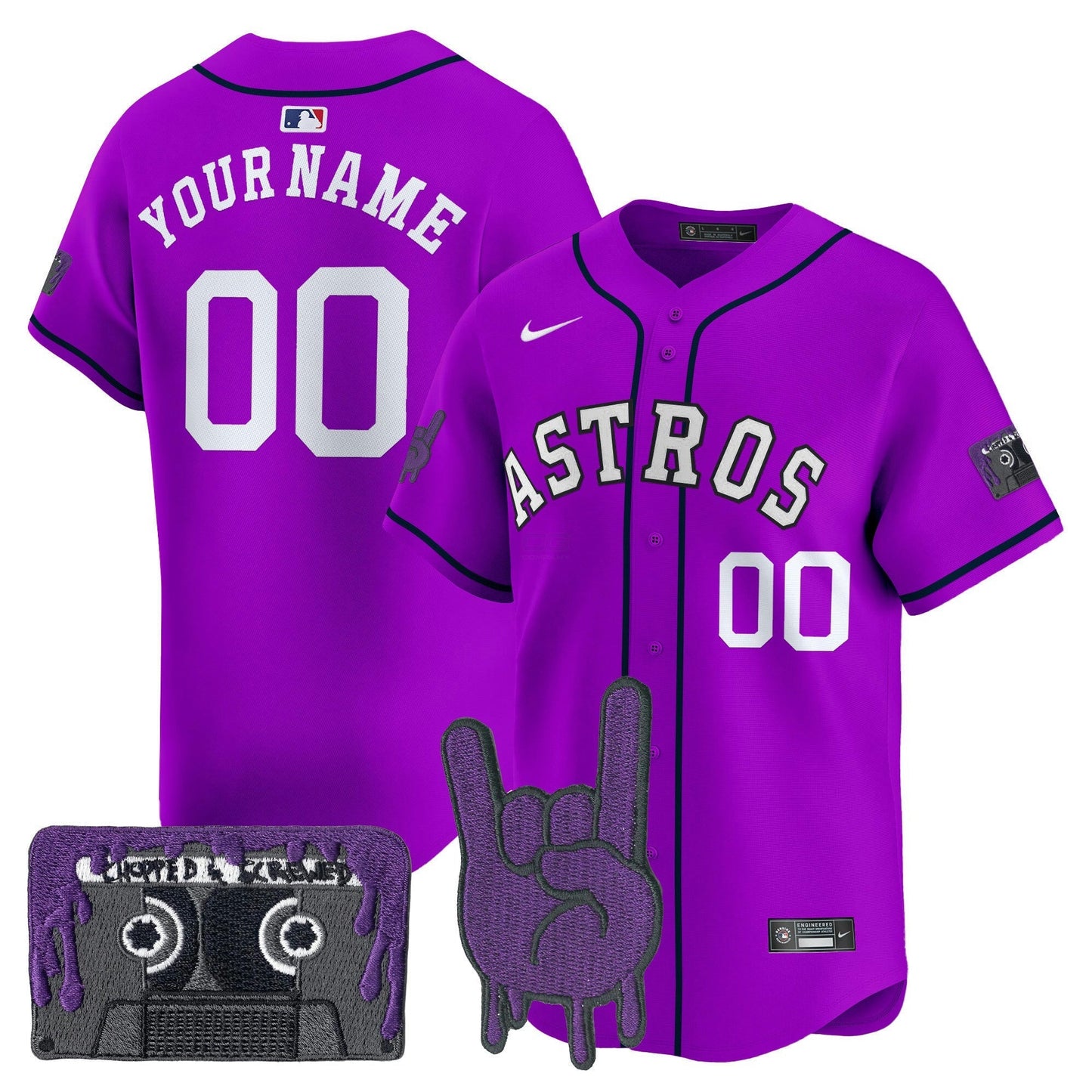 Camisa MLB Houston DJ Screw Patch Vapor Premier Limited Jersey