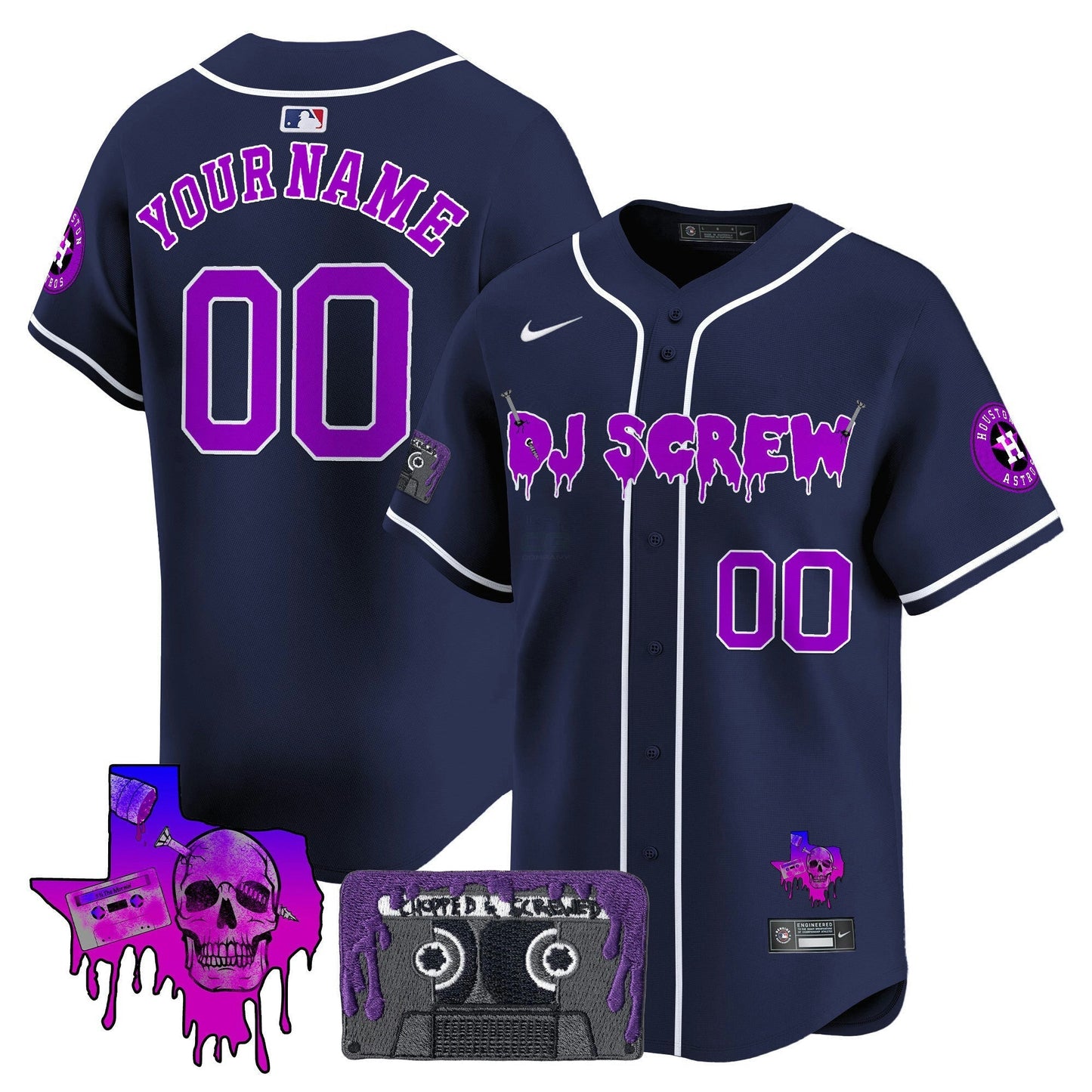 Camisa MLB Houston DJ Screw Patch Vapor Premier Limited Jersey V2
