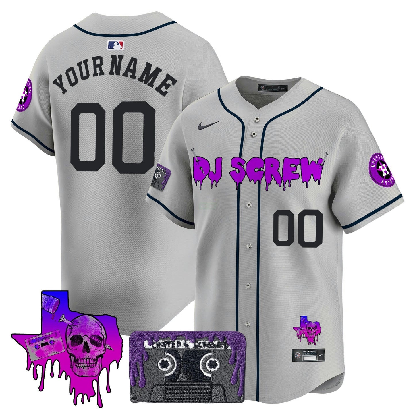 Camisa MLB Houston DJ Screw Patch Vapor Premier Limited Jersey V2