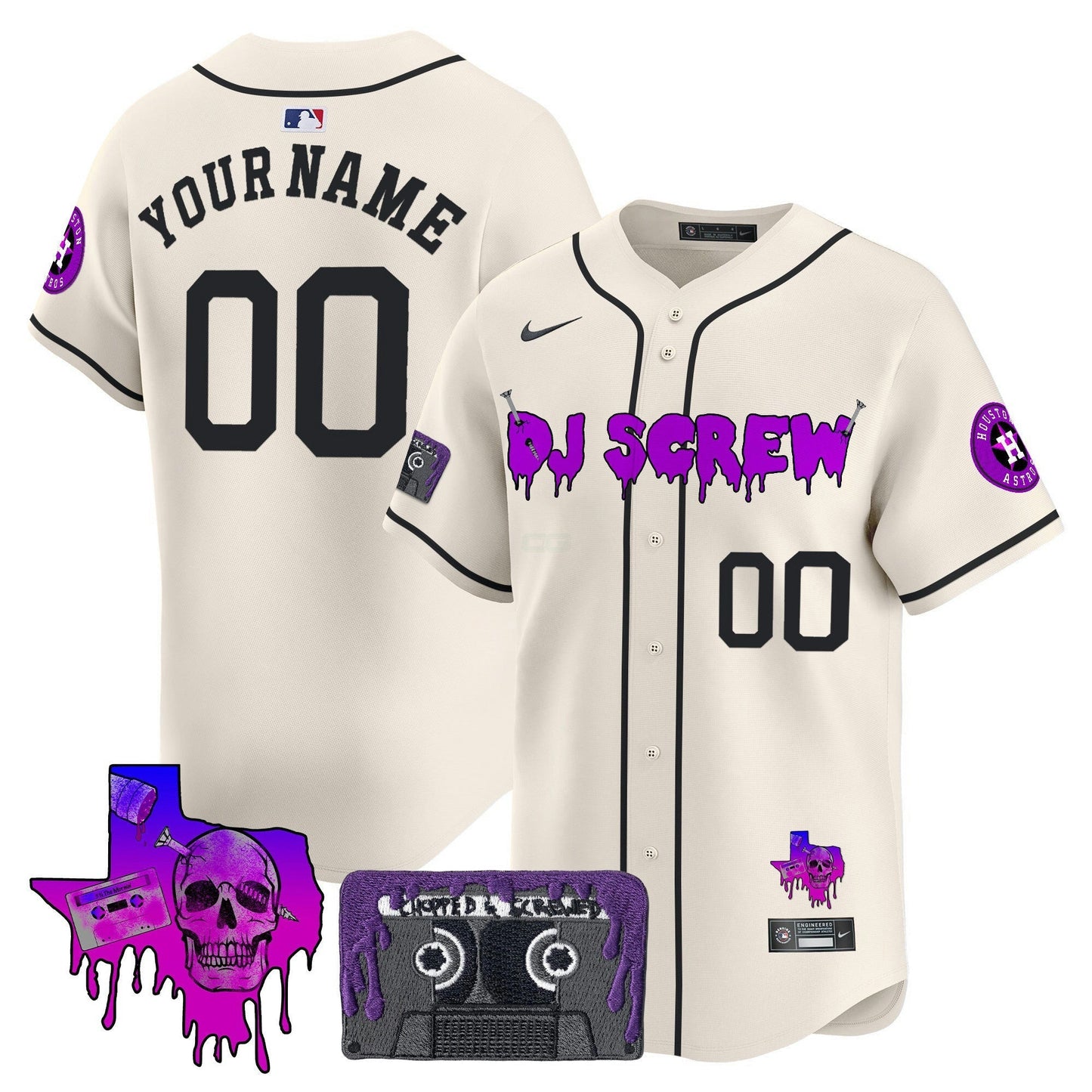 Camisa MLB Houston DJ Screw Patch Vapor Premier Limited Jersey V2
