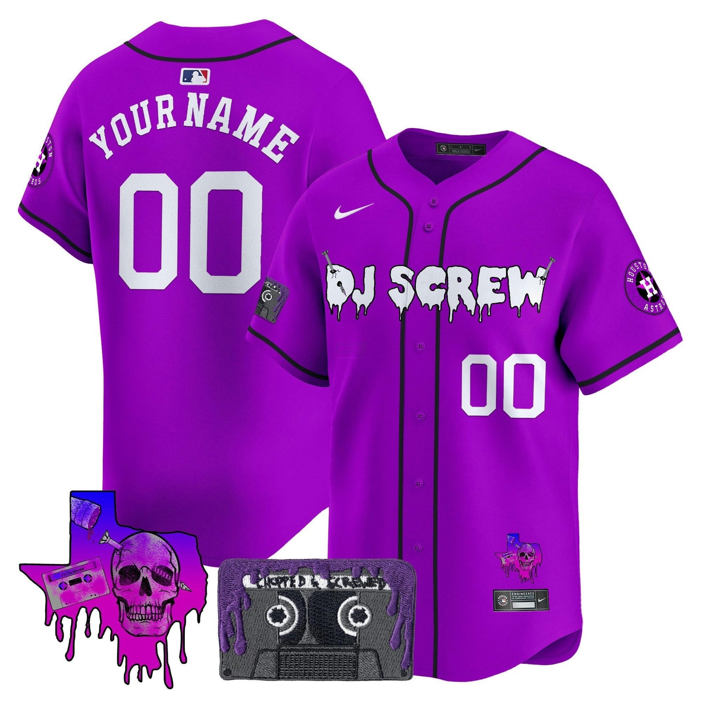 Camisa MLB Houston DJ Screw Patch Vapor Premier Limited Jersey V2