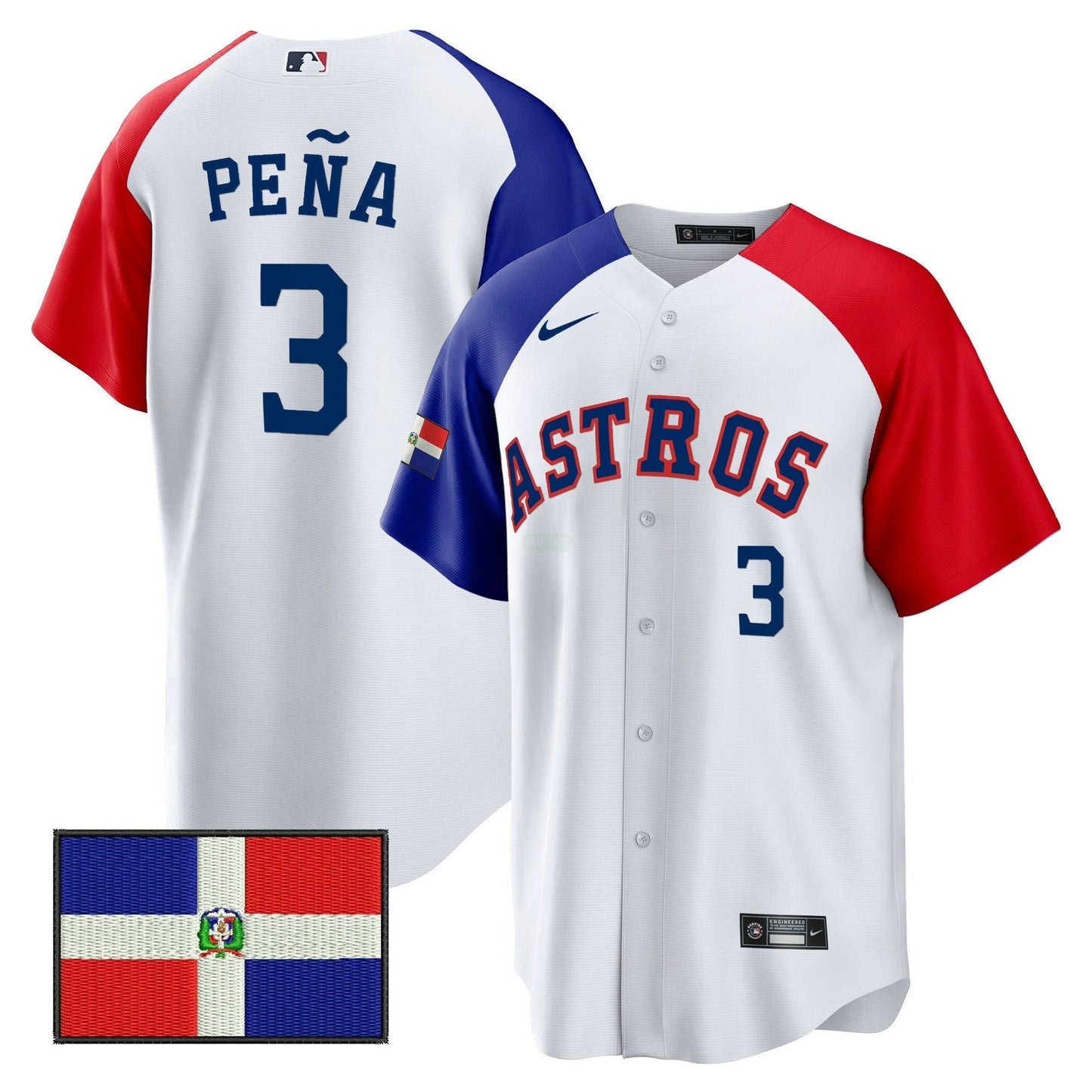 Camisa MLB Houston Dominican Republic Flag Jersey