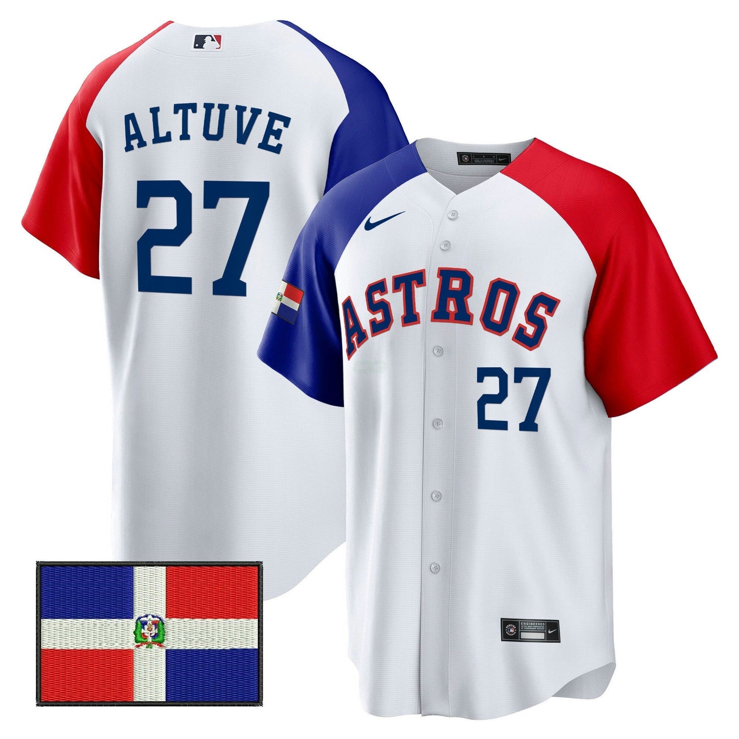 Camisa MLB Houston Dominican Republic Flag Jersey