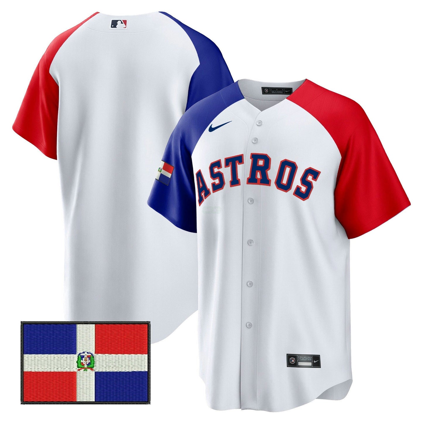 Camisa MLB Houston Dominican Republic Flag Jersey