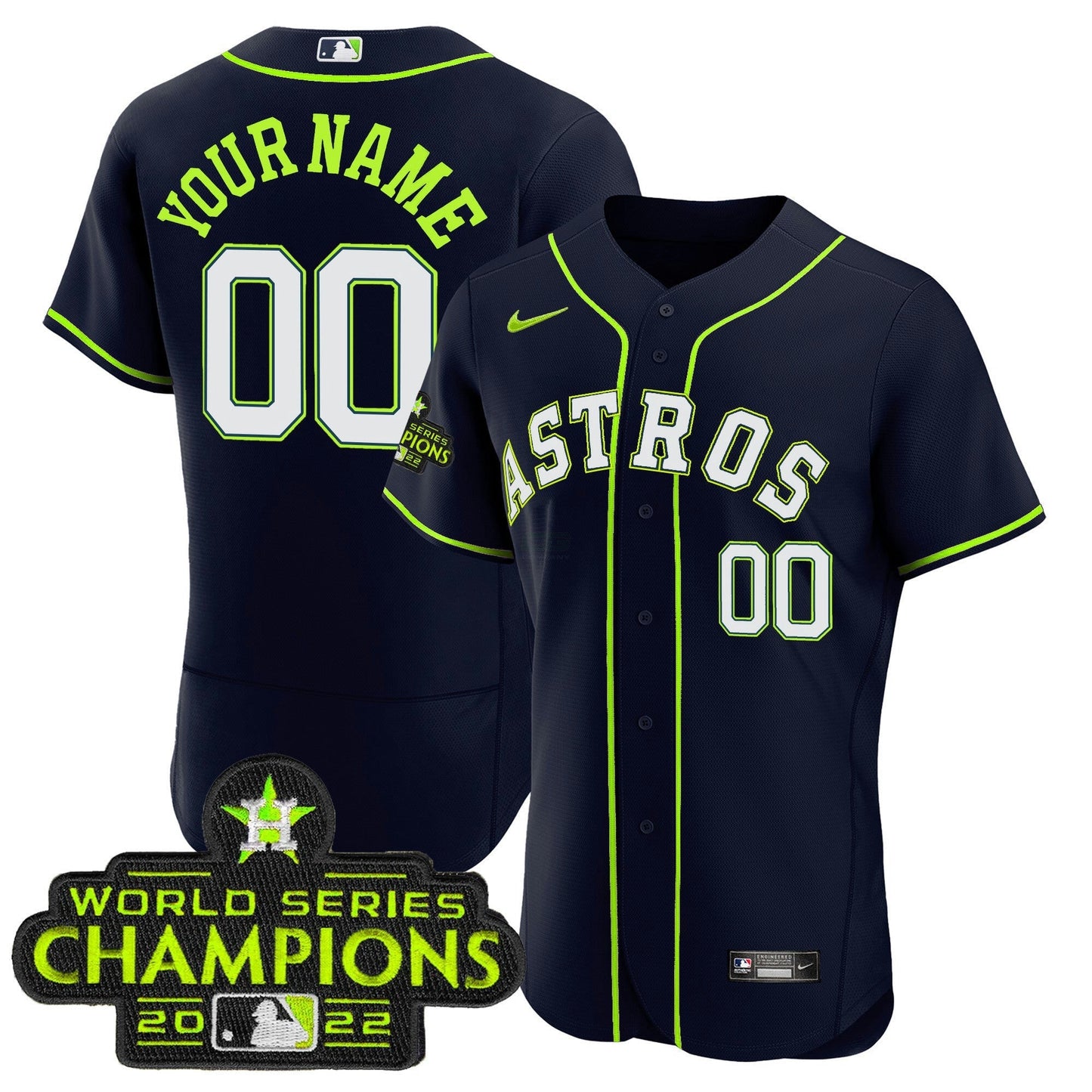 Camisa MLB Houston Flex Base Fan Made Jersey - Bright Verde