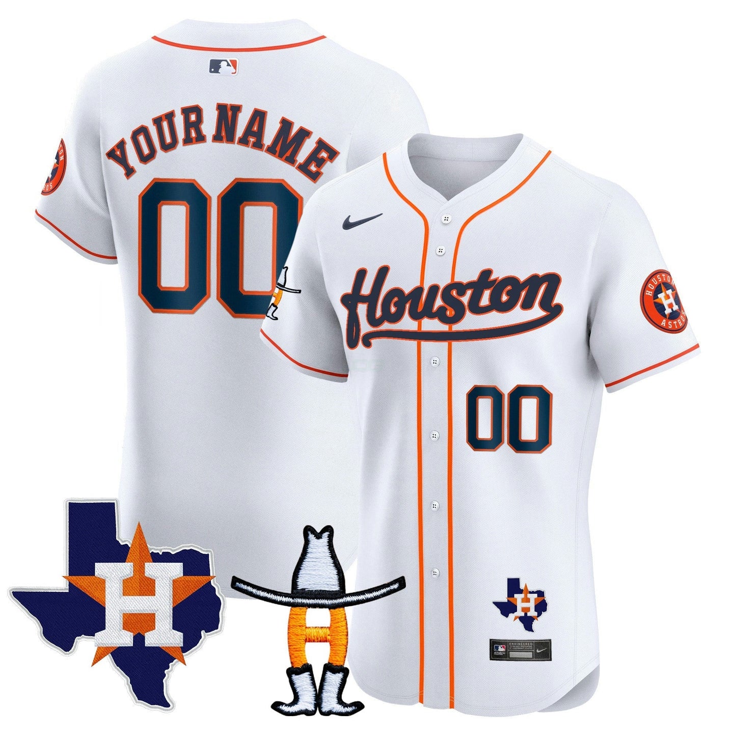 Camisa MLB Houston Houston Rodeo Patch Vapor Premier Elite Jersey