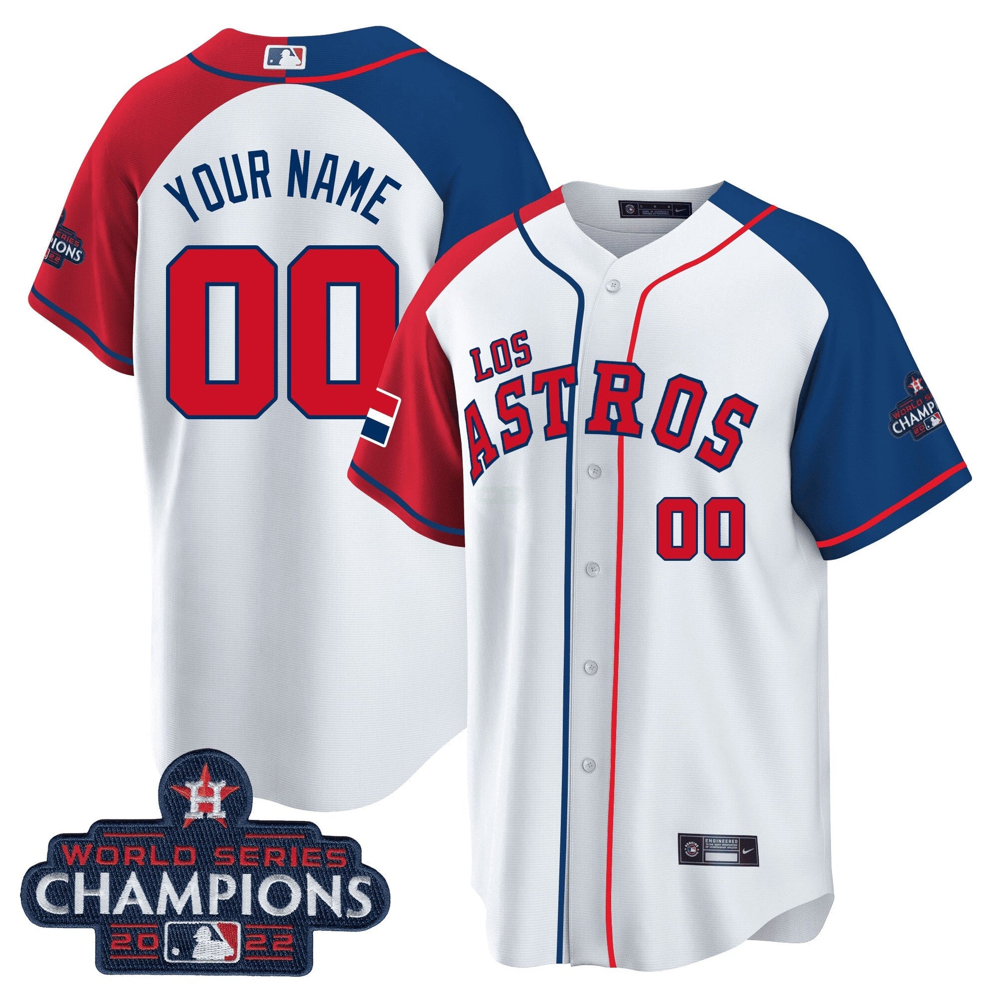 Camisa MLB Houston Astros Houston “Los ” Hispanic Heritage Champions Patch Jersey - Dominican Edition