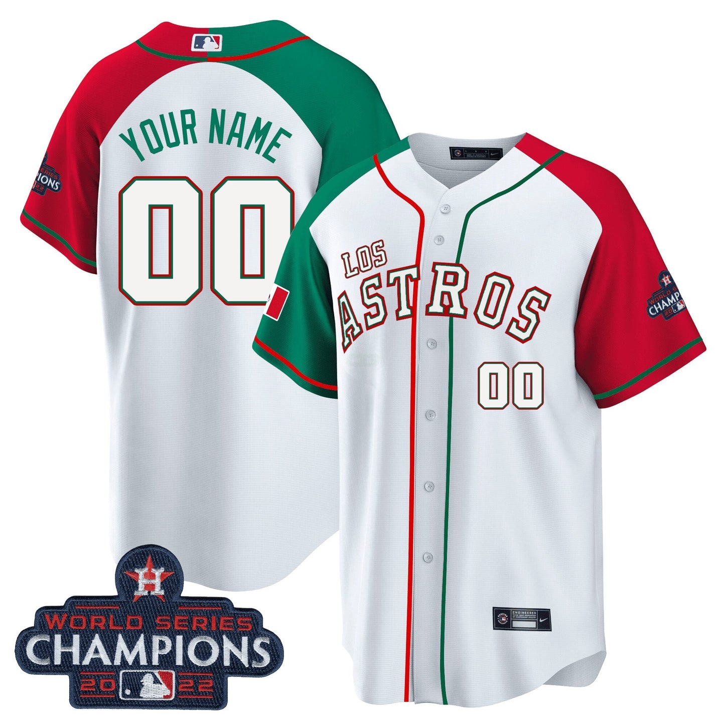 Camisa MLB Houston Astros Houston “Los ” Hispanic Heritage Champions Patch Jersey - Dominican Edition