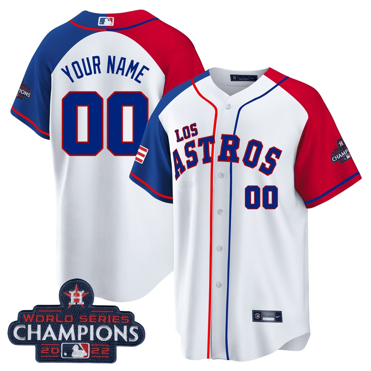 Camisa MLB Houston Astros Houston “Los ” Hispanic Heritage Champions Patch Jersey - Dominican Edition