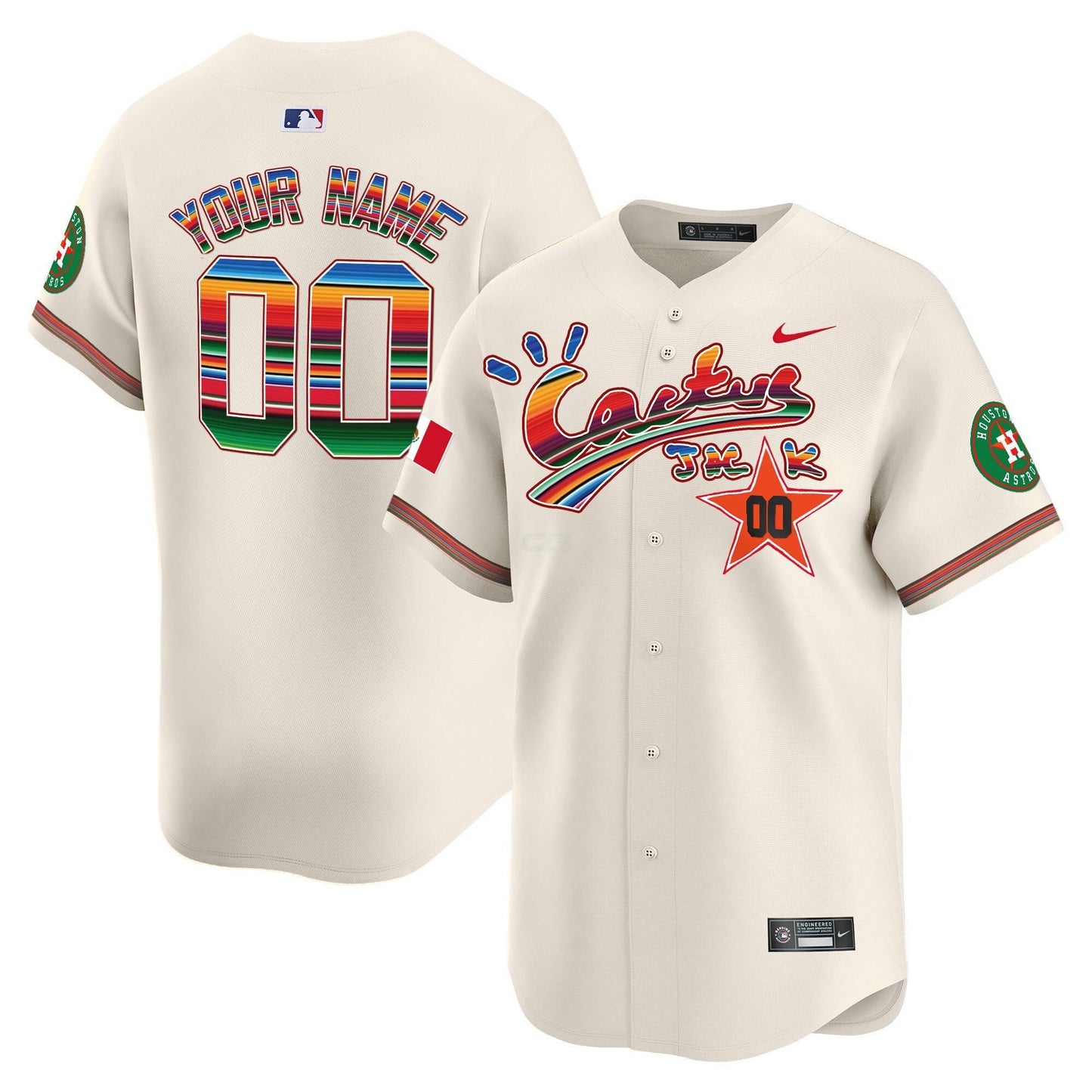 Camisa MLB Houston Mexico Cactus Jack Vapor Premier Limited Jersey