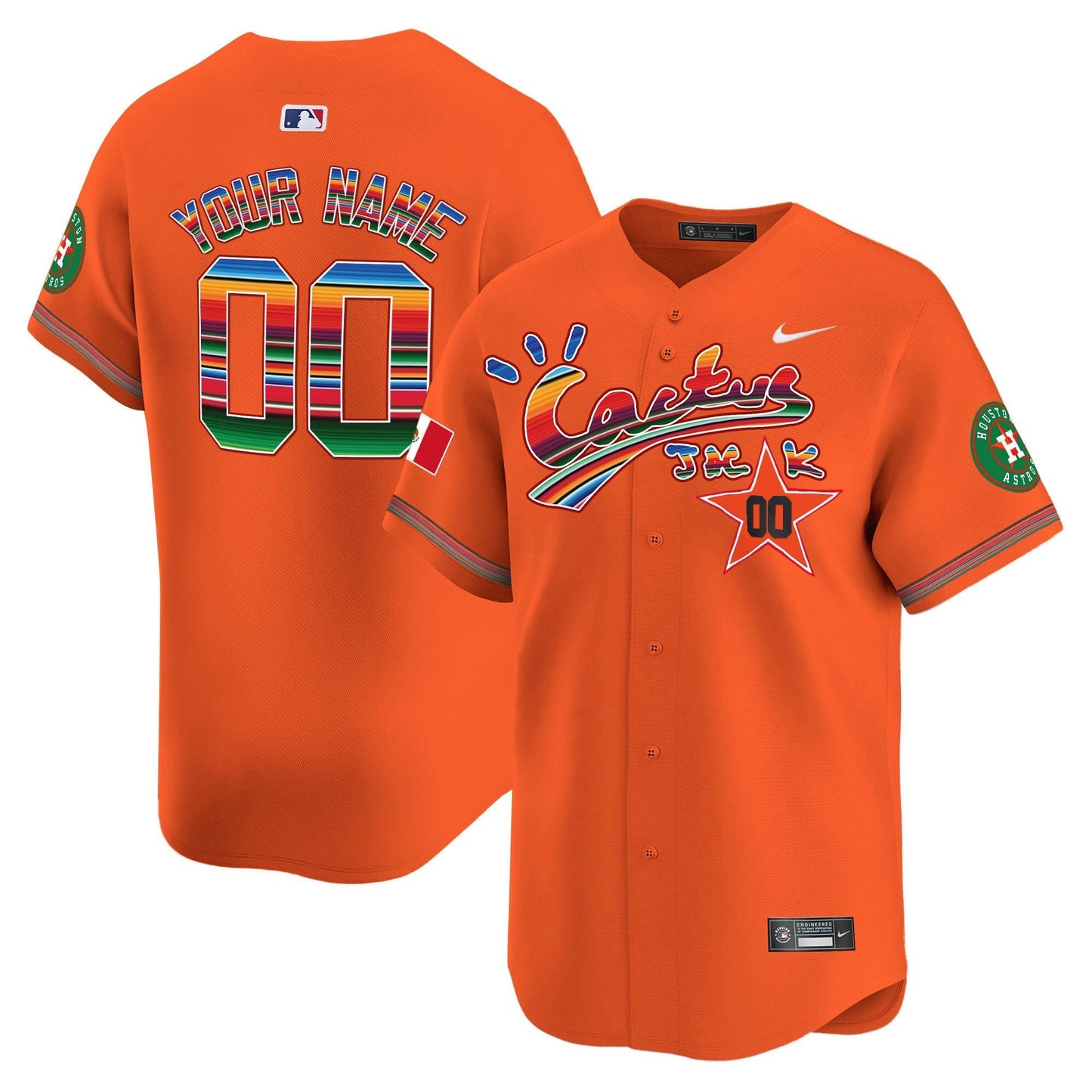 Camisa MLB Houston Mexico Cactus Jack Vapor Premier Limited Jersey