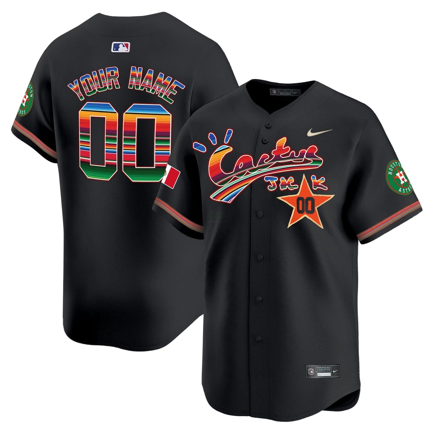 Camisa MLB Houston Mexico Cactus Jack Vapor Premier Limited Jersey
