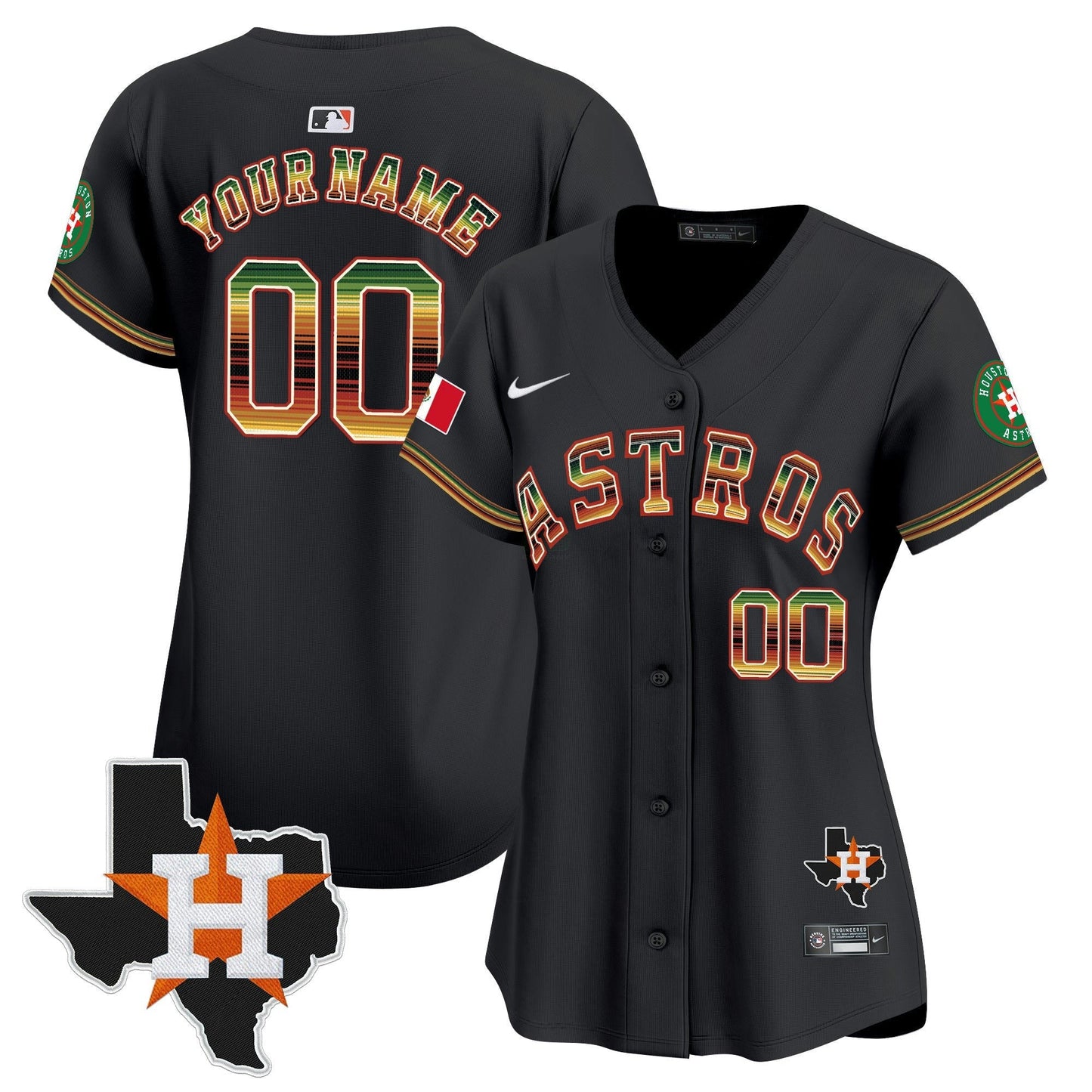 Camisa MLB Houston Mexico Traditional Style Vapor Premier Limited Jersey