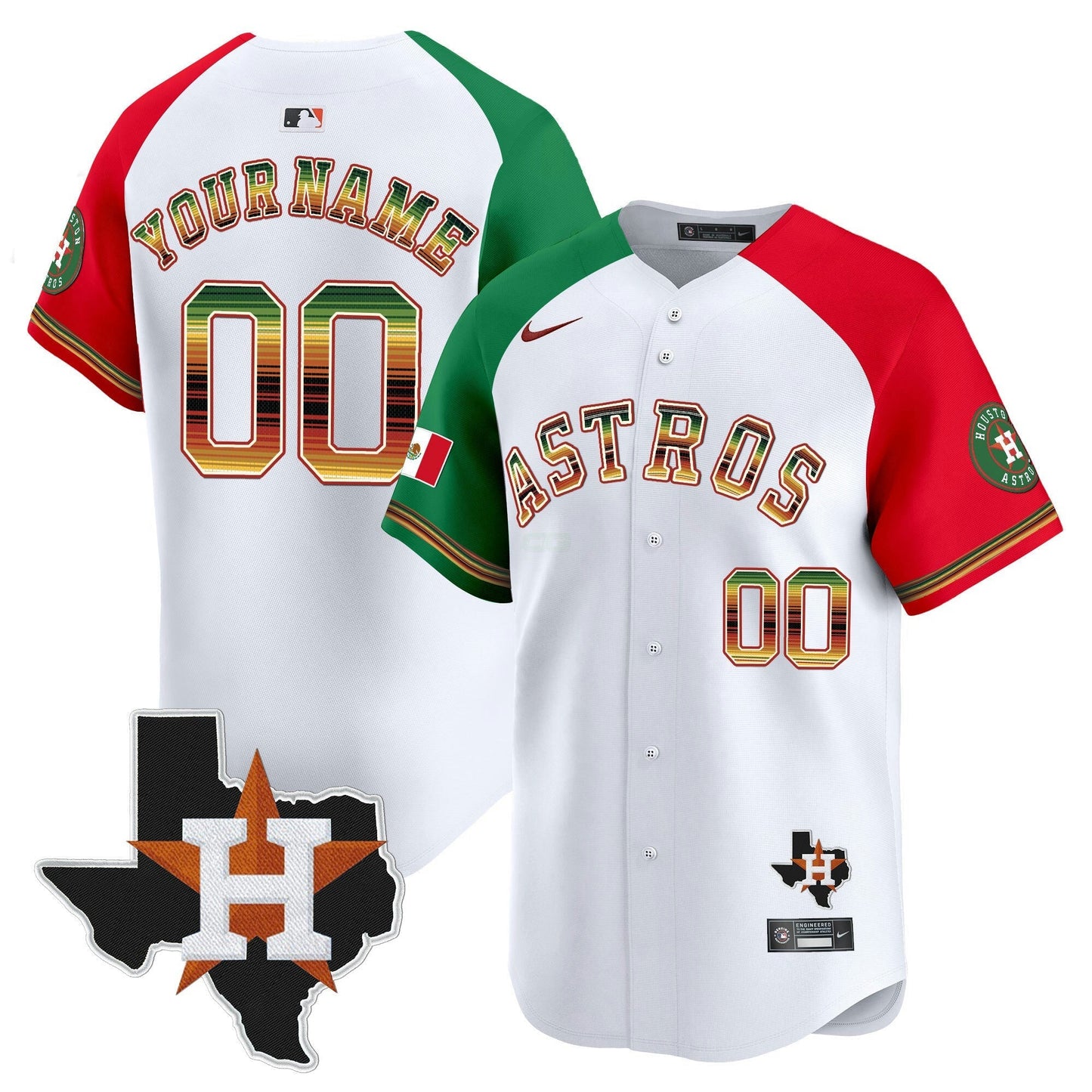 Camisa MLB Houston Mexico Traditional Style Vapor Premier Limited Jersey