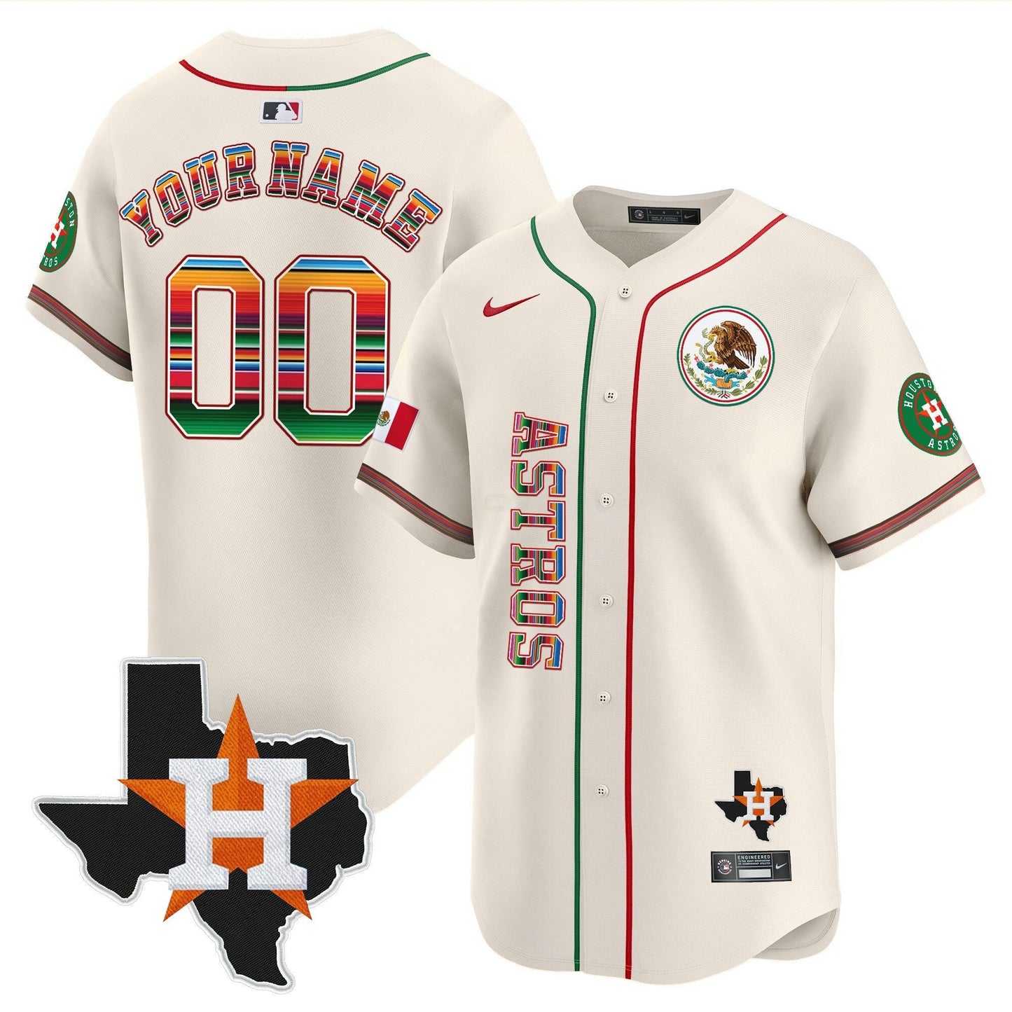 Camisa MLB Houston Mexico Vapor Premier Limited Jersey V4
