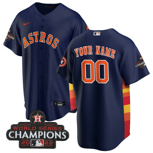 Camisa MLB Houston Navy Custom Name and Number Jersey - Azul Marinho