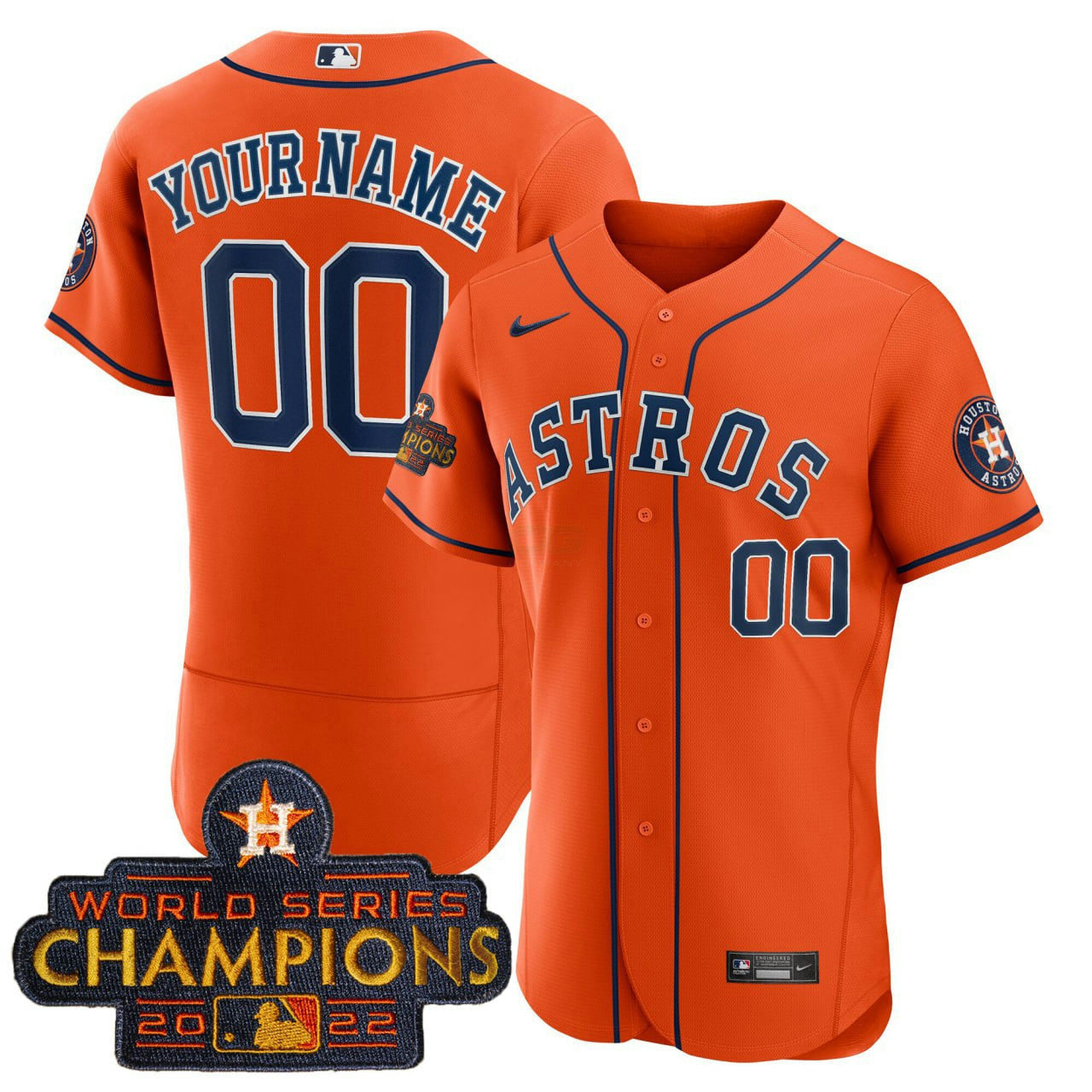 Camisa MLB Houston Orange Jersey - Flex Base