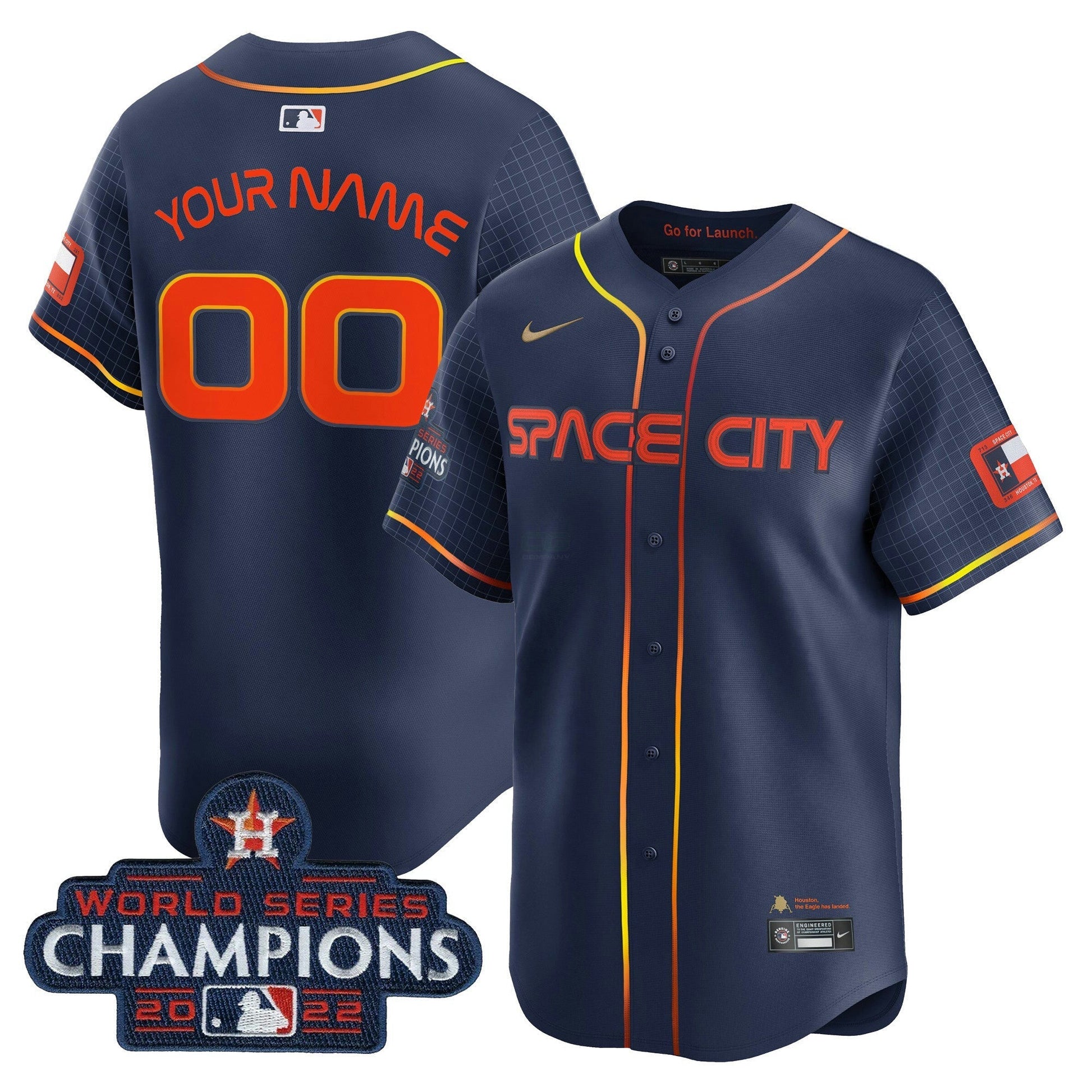 Camisa MLB Houston Space City 2022 World Series Champions Vapor Premier Limited Jersey - Custom