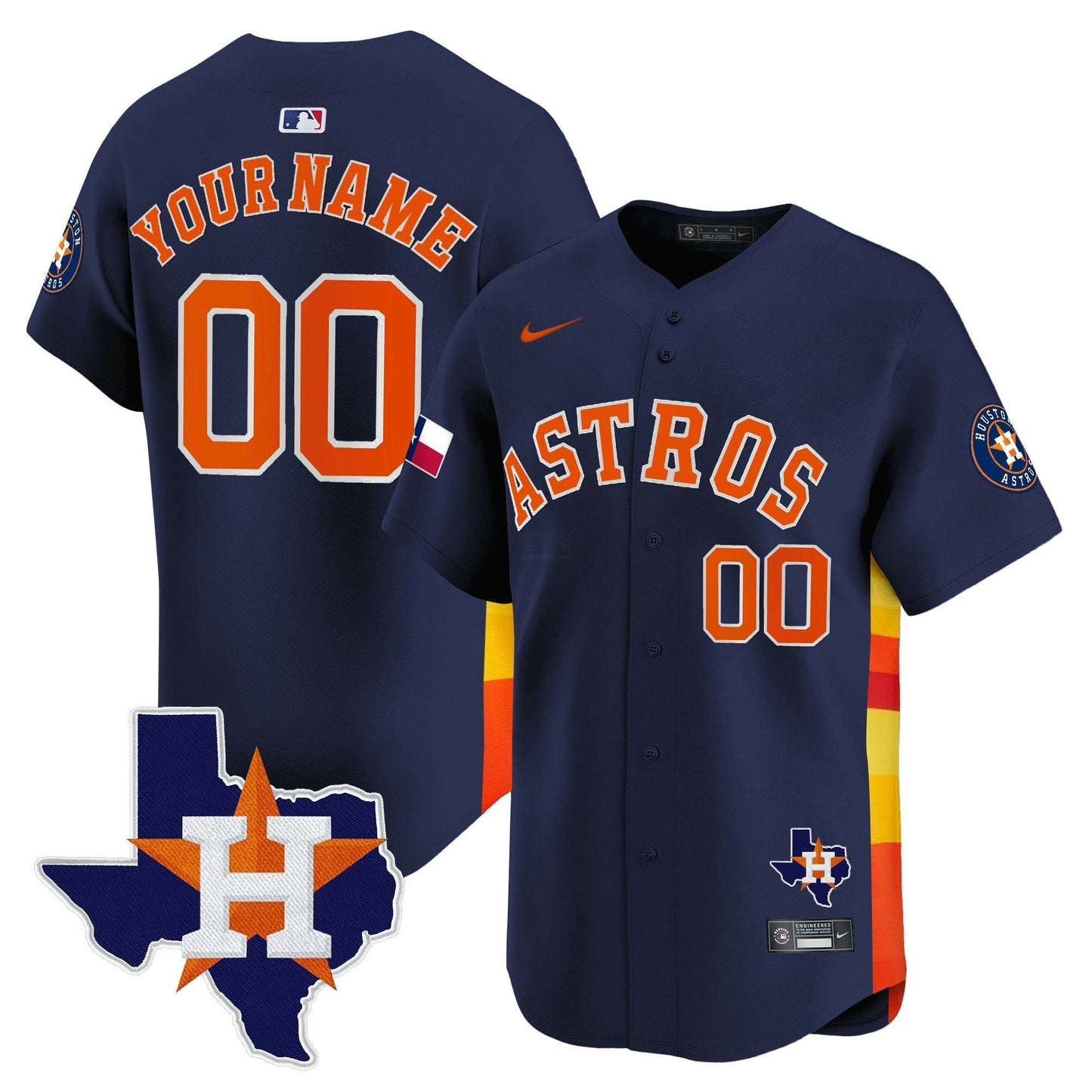 Camisa MLB Houston Texas Patch Vapor Premier Limited Jersey