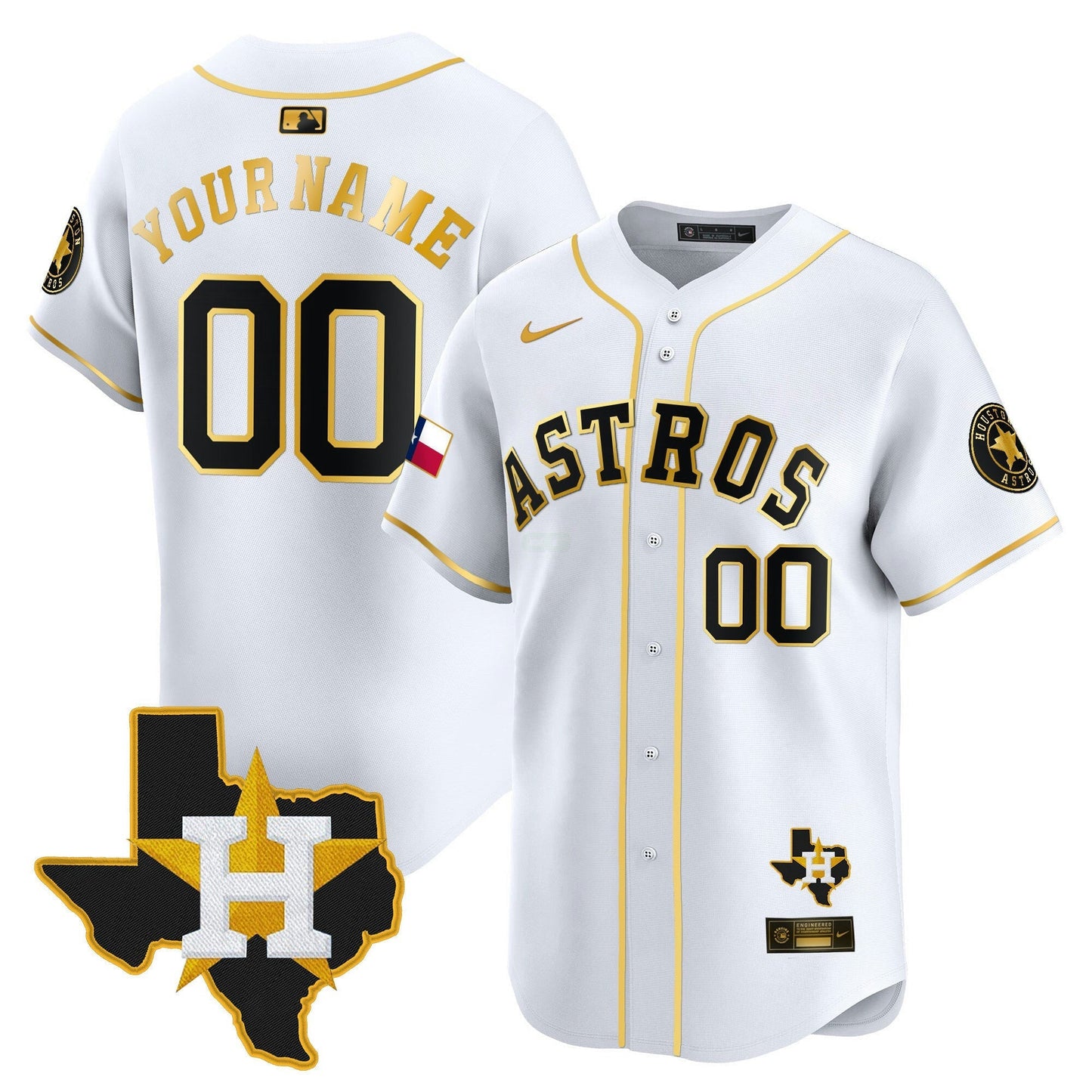 Camisa MLB Houston Texas Patch Vapor Premier Limited Jersey