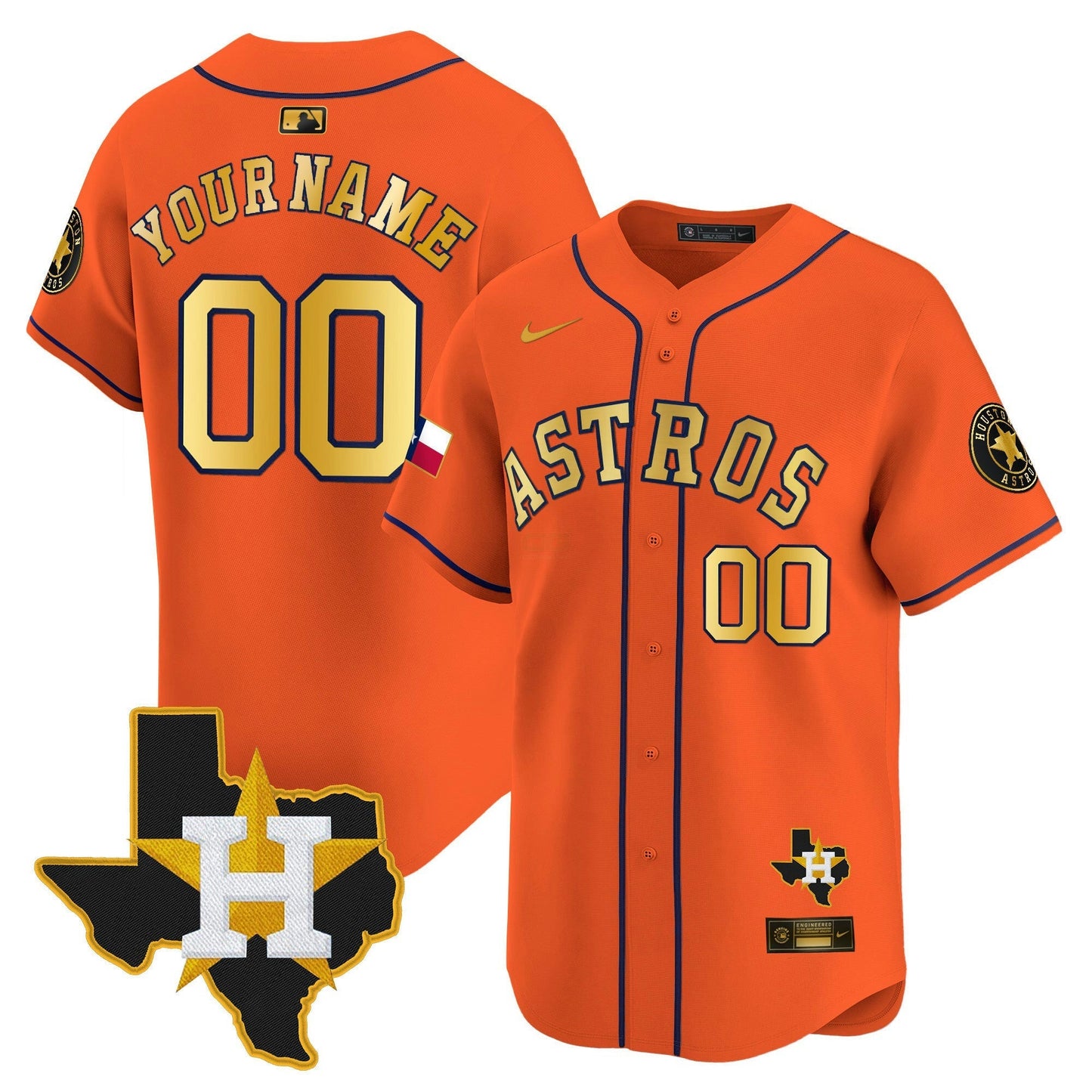 Camisa MLB Houston Texas Patch Vapor Premier Limited Jersey
