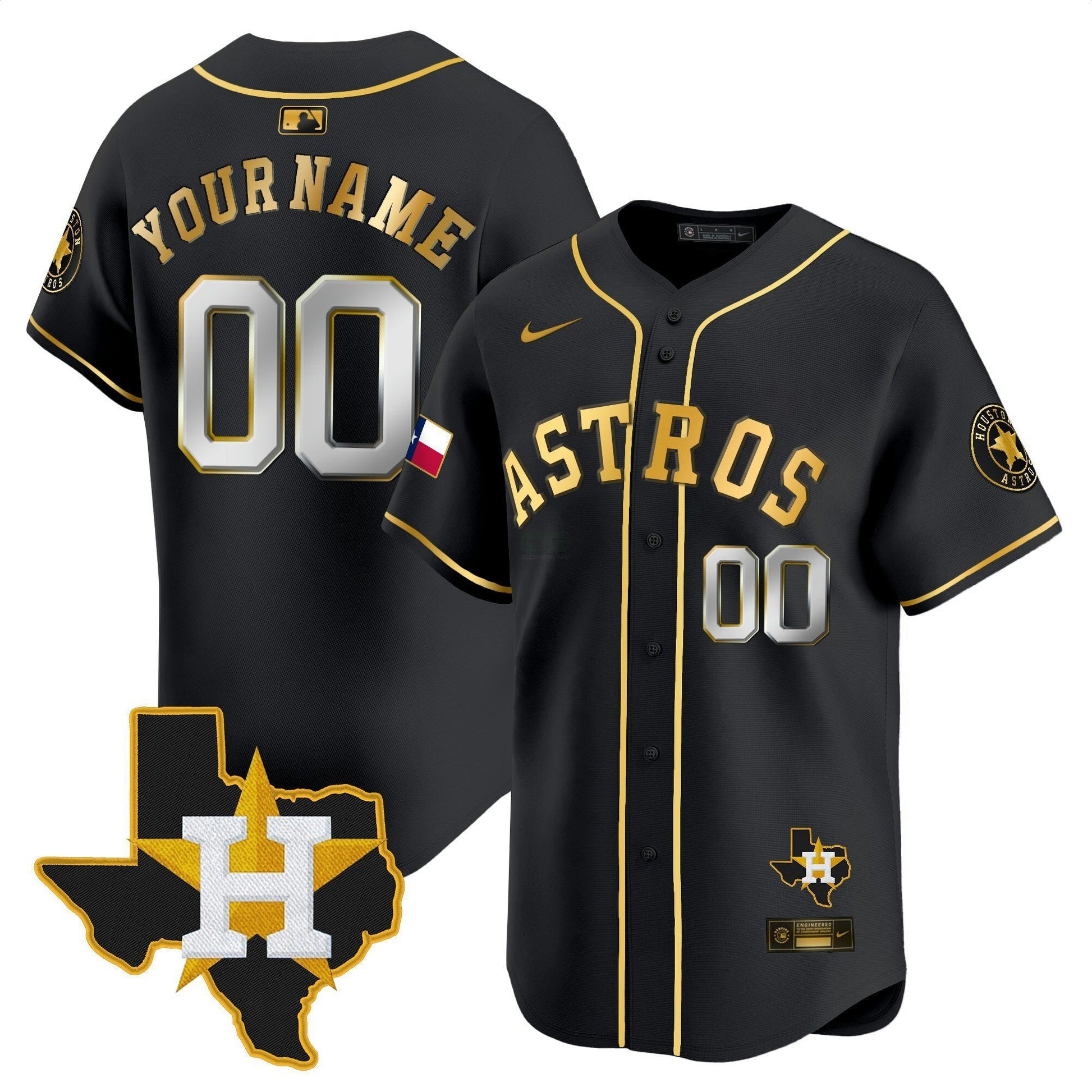 Camisa MLB Houston Texas Patch Vapor Premier Limited Jersey