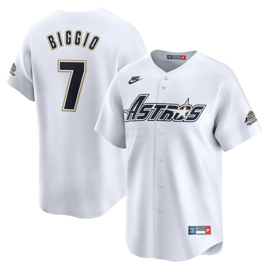 Camisa MLB Houston Throwback Cooperstown Collection Vapor Limited Jersey – Branca