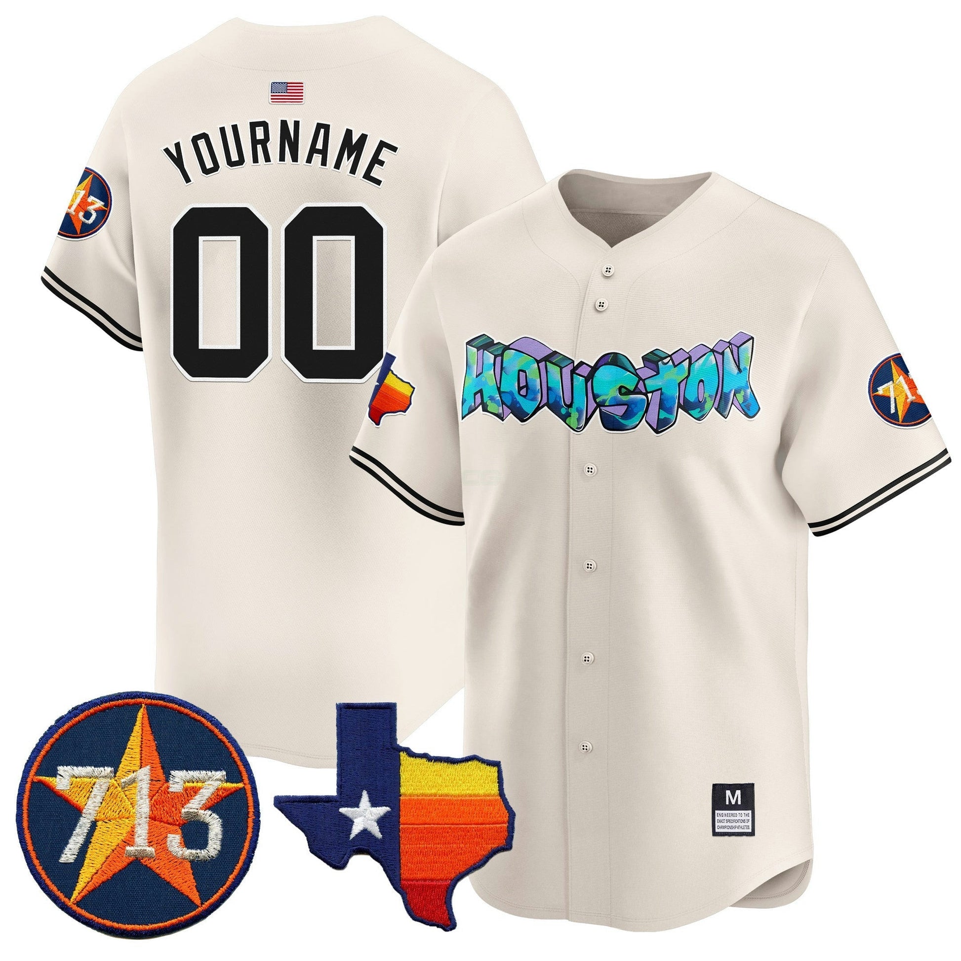 Camisa MLB Houston Astros Houston Vapor Premier Limited Jersey V2 - Creme