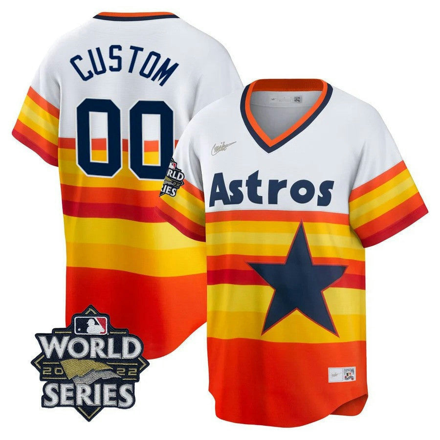 Camisa MLB Houston White Home Cooperstown Collection Custom Name and Number Player Jersey - Branca Home