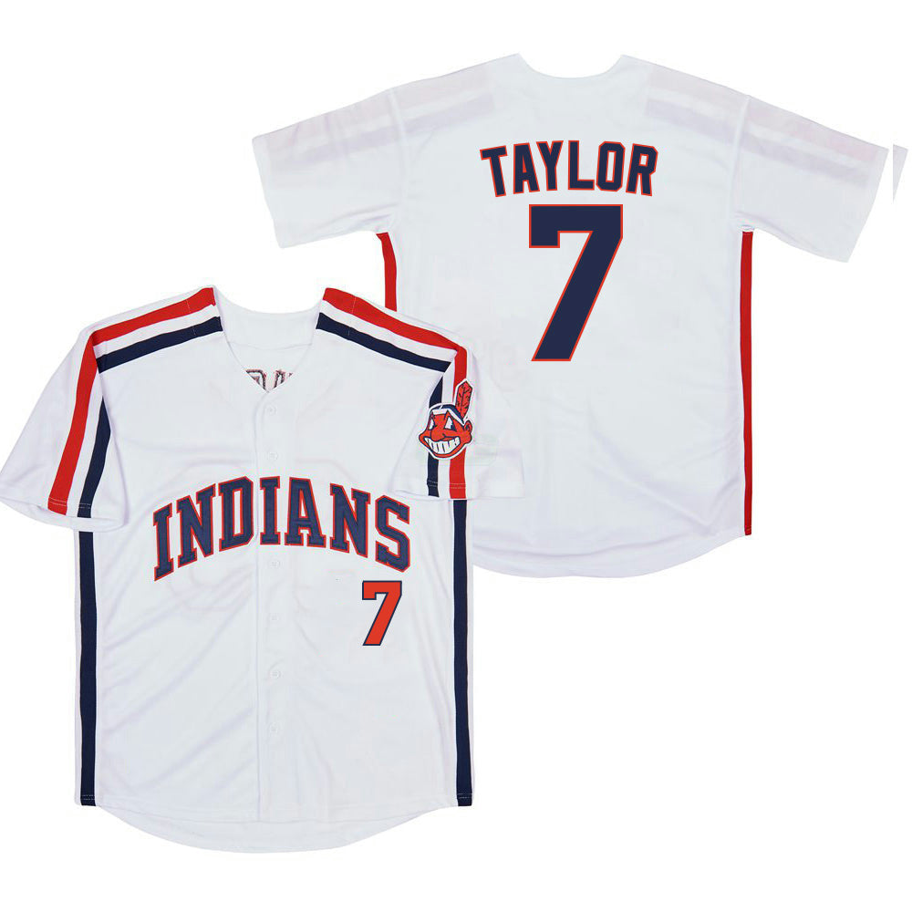 Camisa MLB Jake Taylor Indians Jersey (ships in 3-6 weeks) - Branca