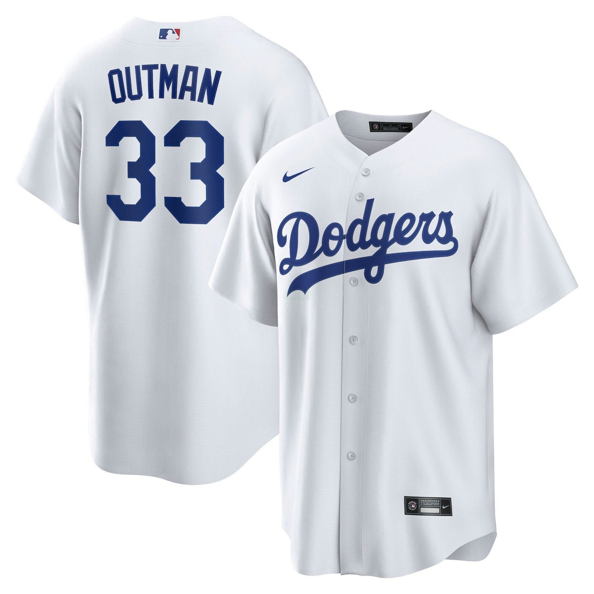 Camisa MLB James Outman Los Angeles White Jersey