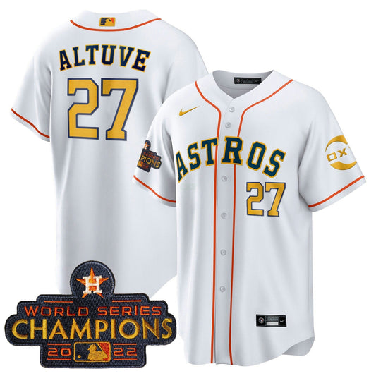 Camisa MLB Jose Altuve Houston 2023 Gold Rush Oxy Jersey