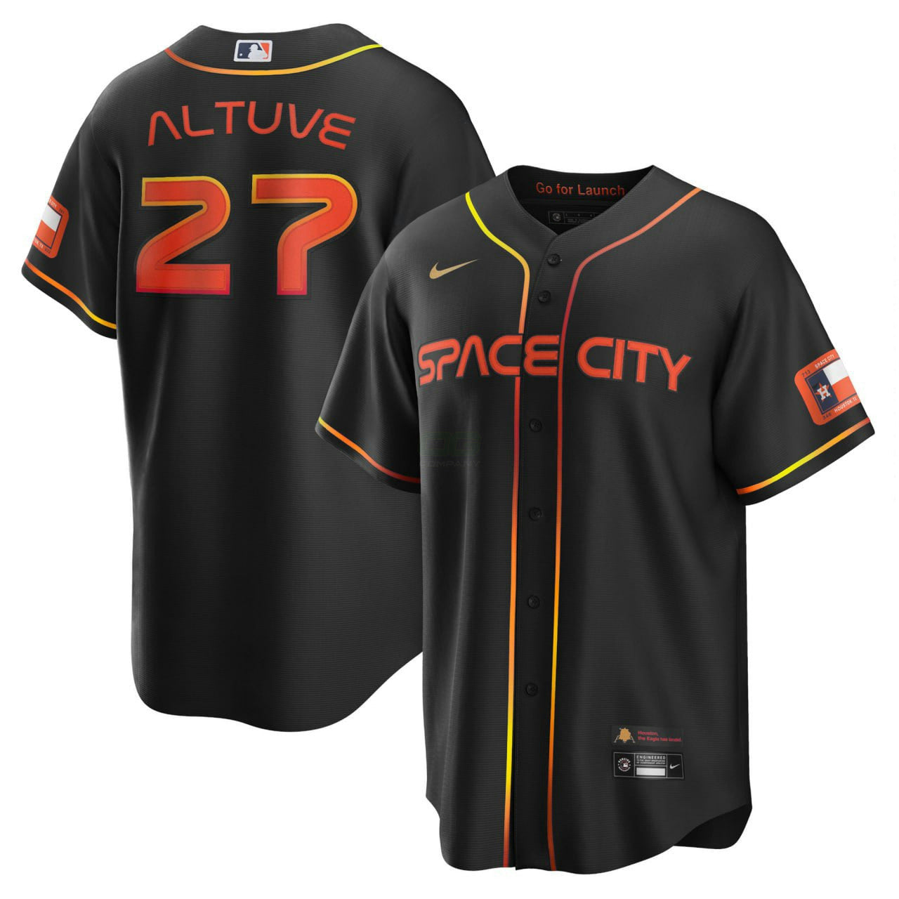 Camisa MLB Jose Altuve Houston Black Jersey - Preta