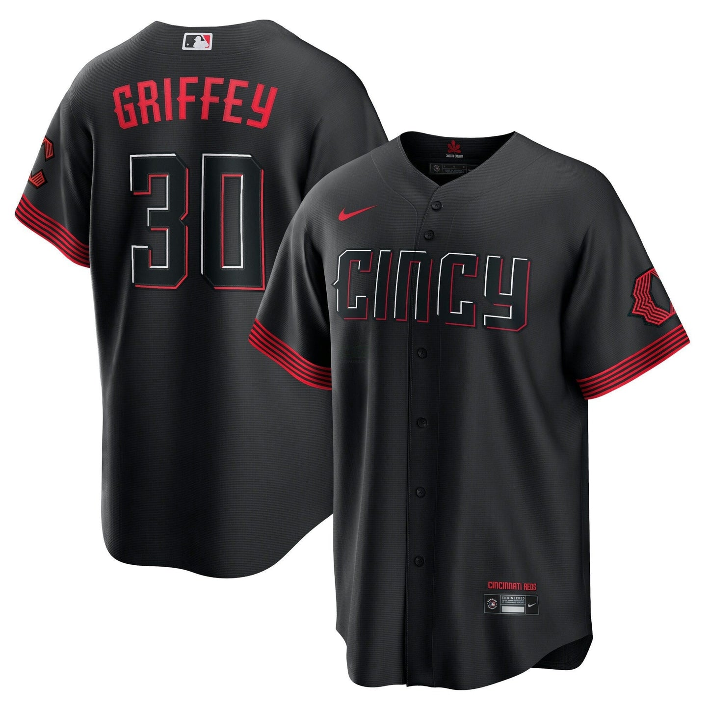 Camisa MLB Ken Griffey Jr. Cincinnati 2023 City Connect Preta Jersey - Preta