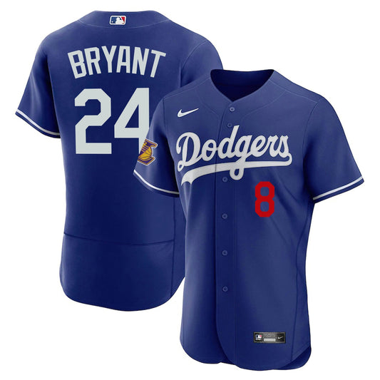 Camisa MLB Kobe Bryant Lakers Patch Flex Base Jersey